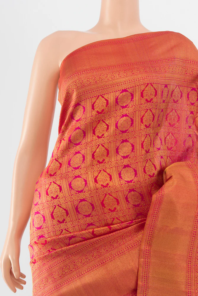 Pink Kanchipuram Silk Saree - Image 2
