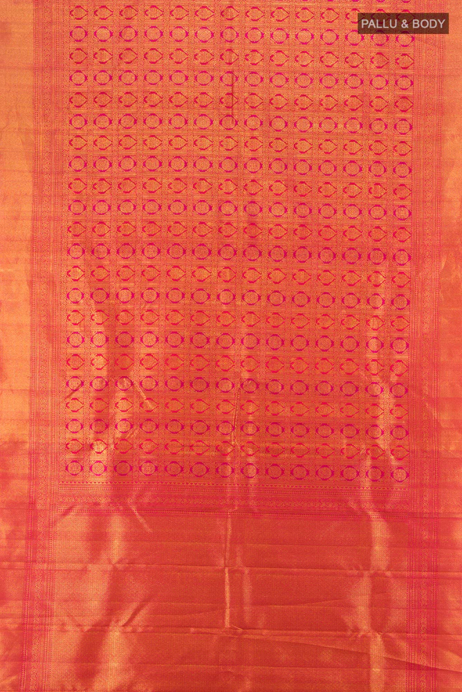 Pink Kanchipuram Silk Saree - Image 5
