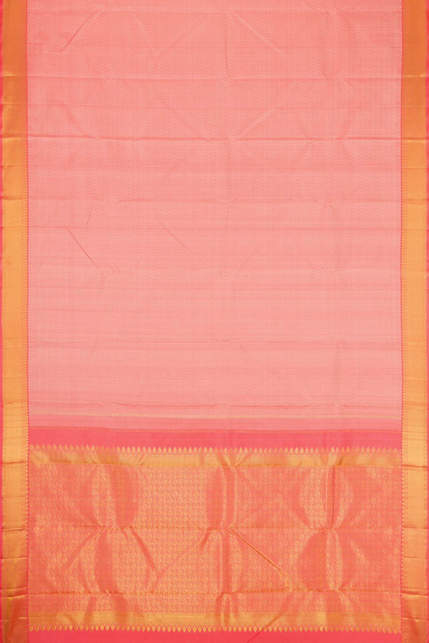 Peach Kanchipuram Silk Saree - Image 6