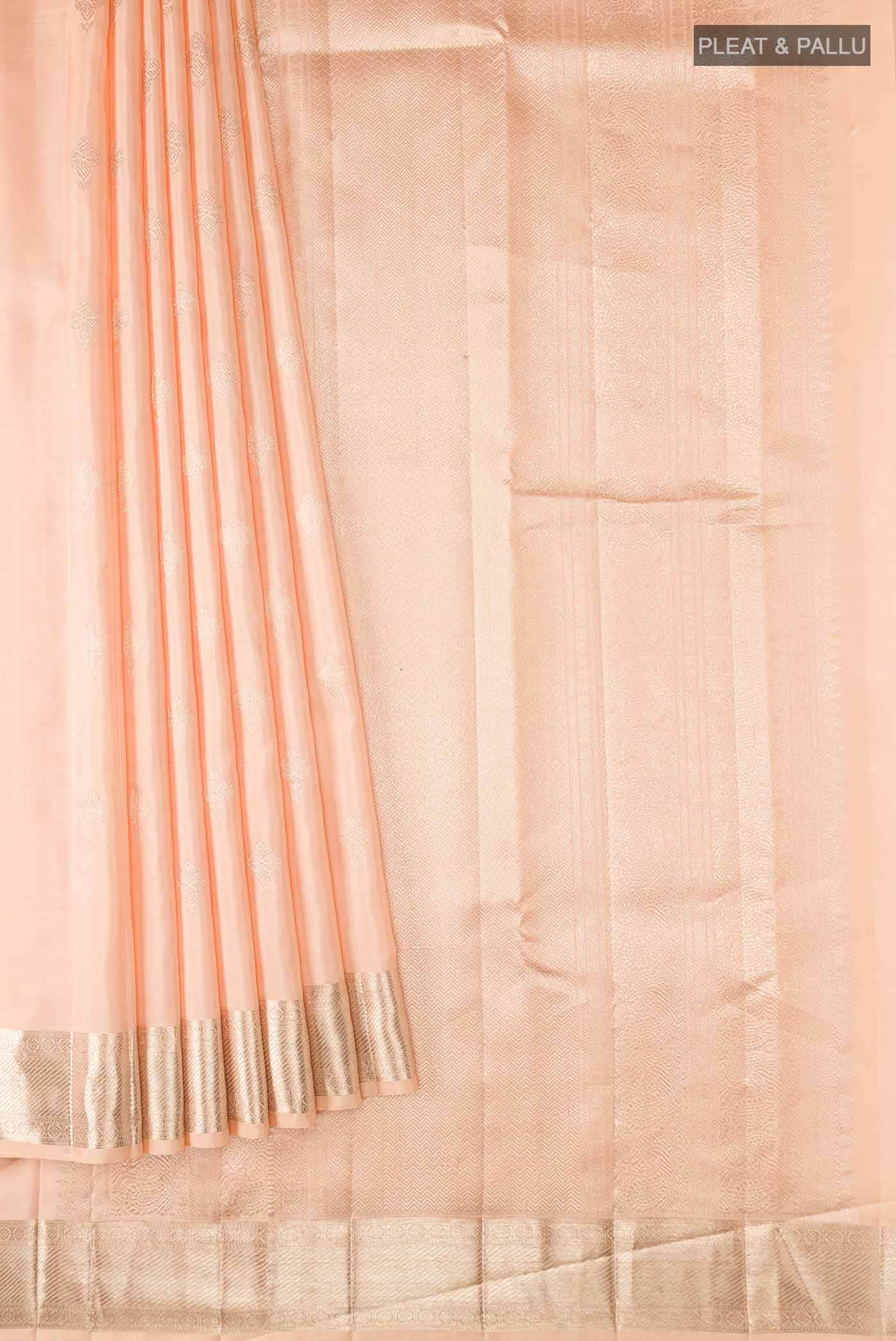 Peach Kanjivaram Silk Saree - Image 2