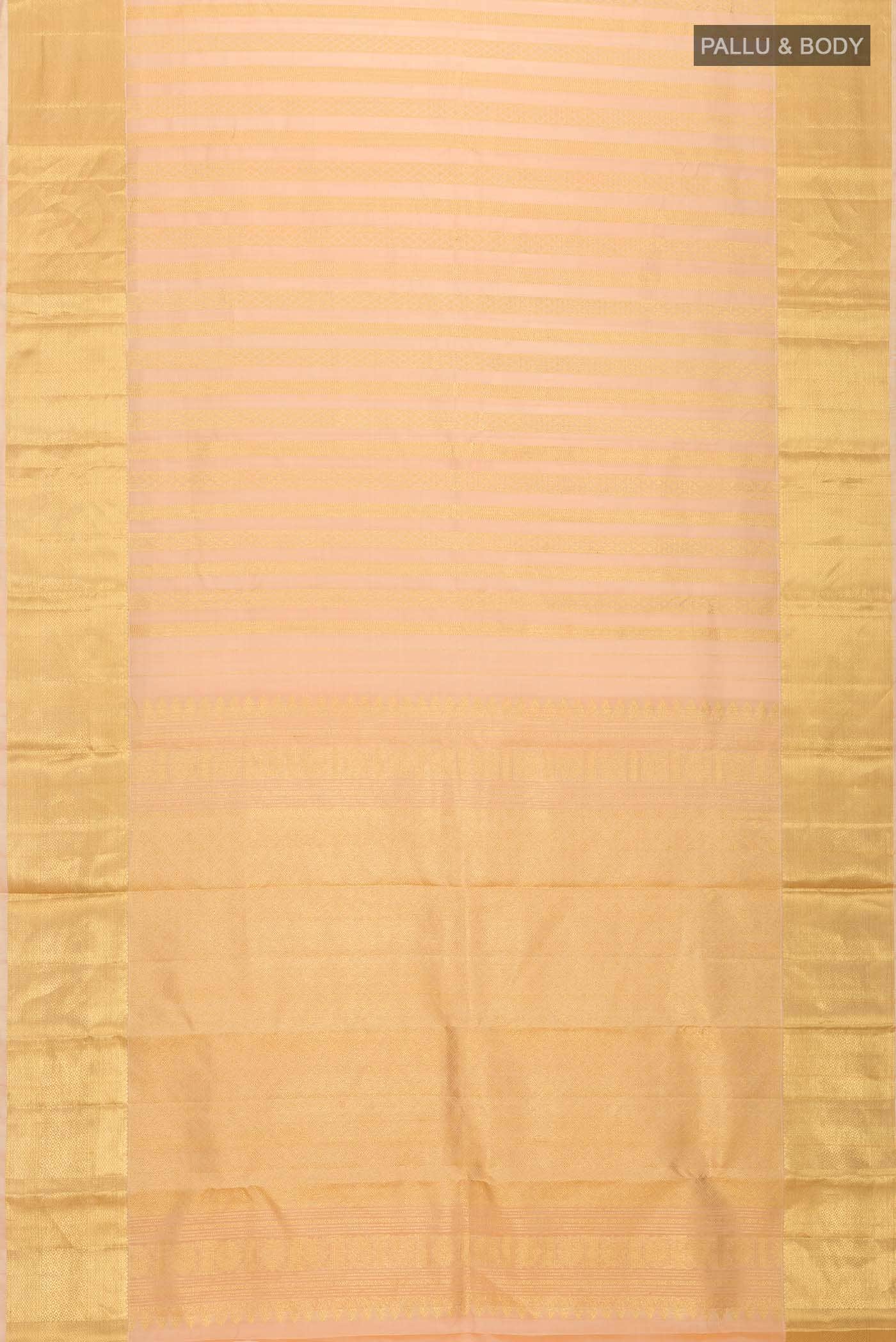 Peach Kanchipuram Silk Saree - Image 4