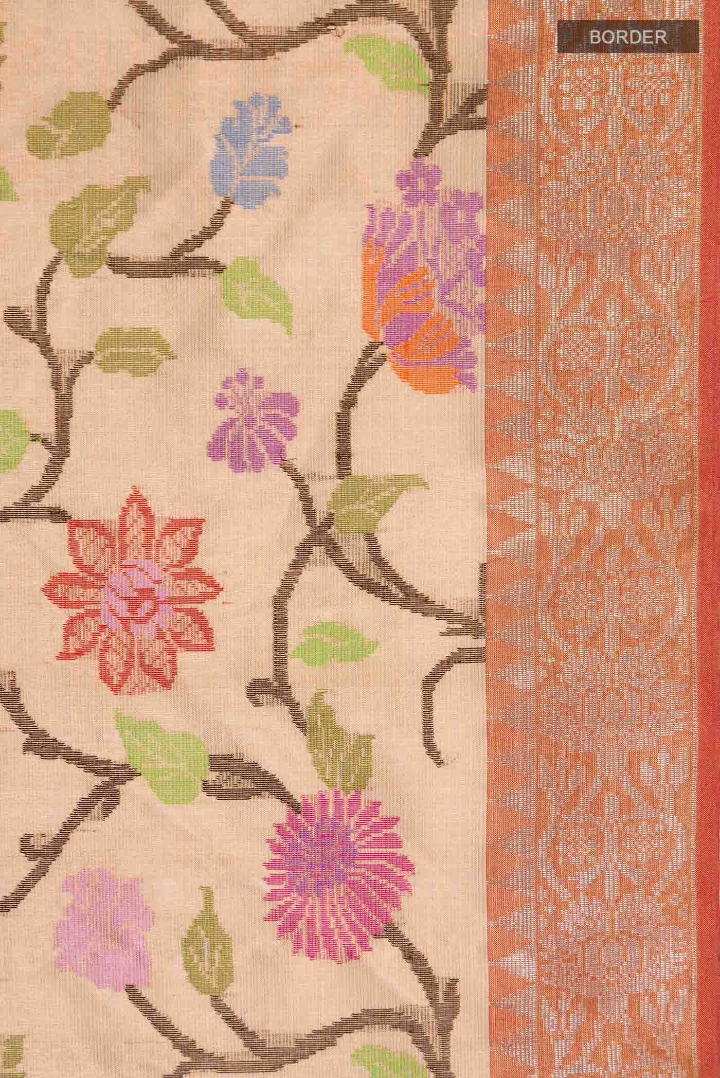Peach Kota Silk Saree - Image 3