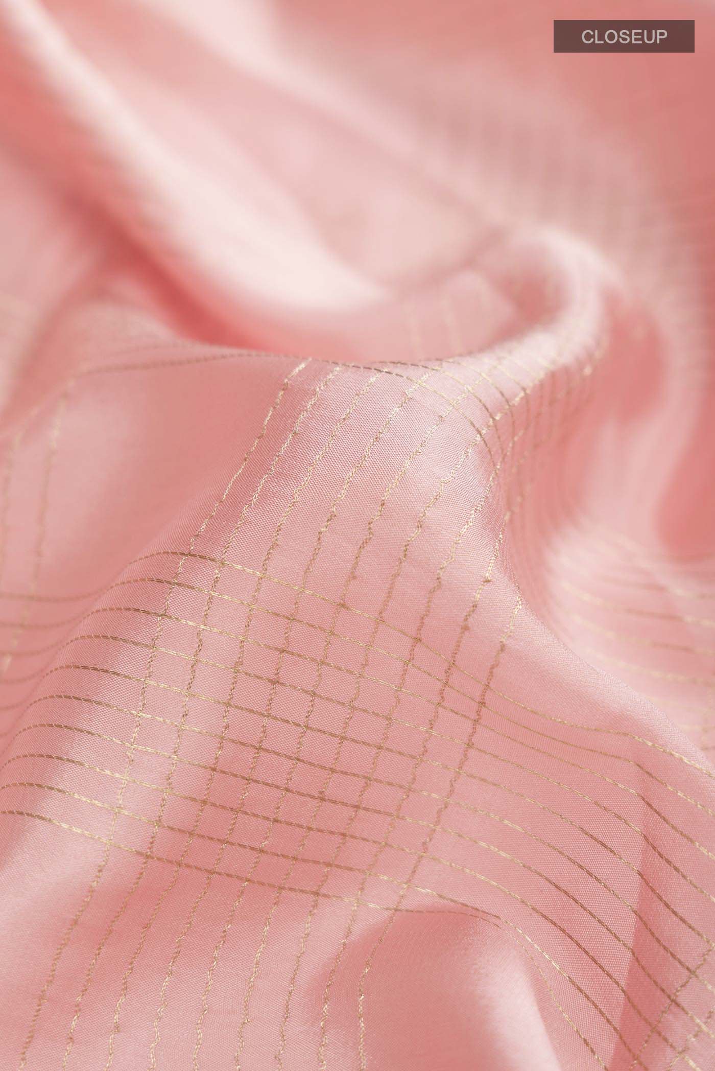 Peach Mysore Crepe Saree - Image 2