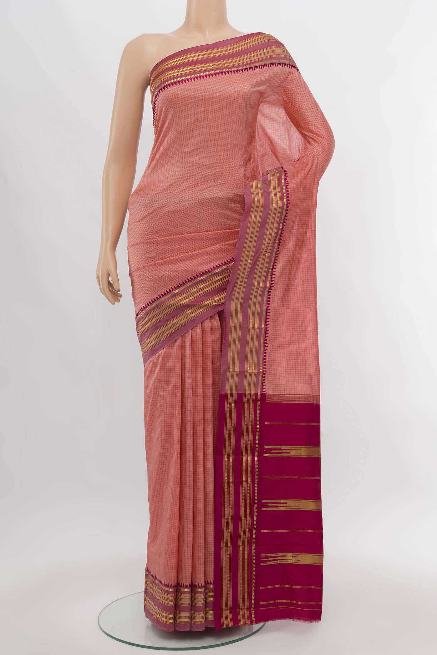 Coral Narayanpet Silk Saree