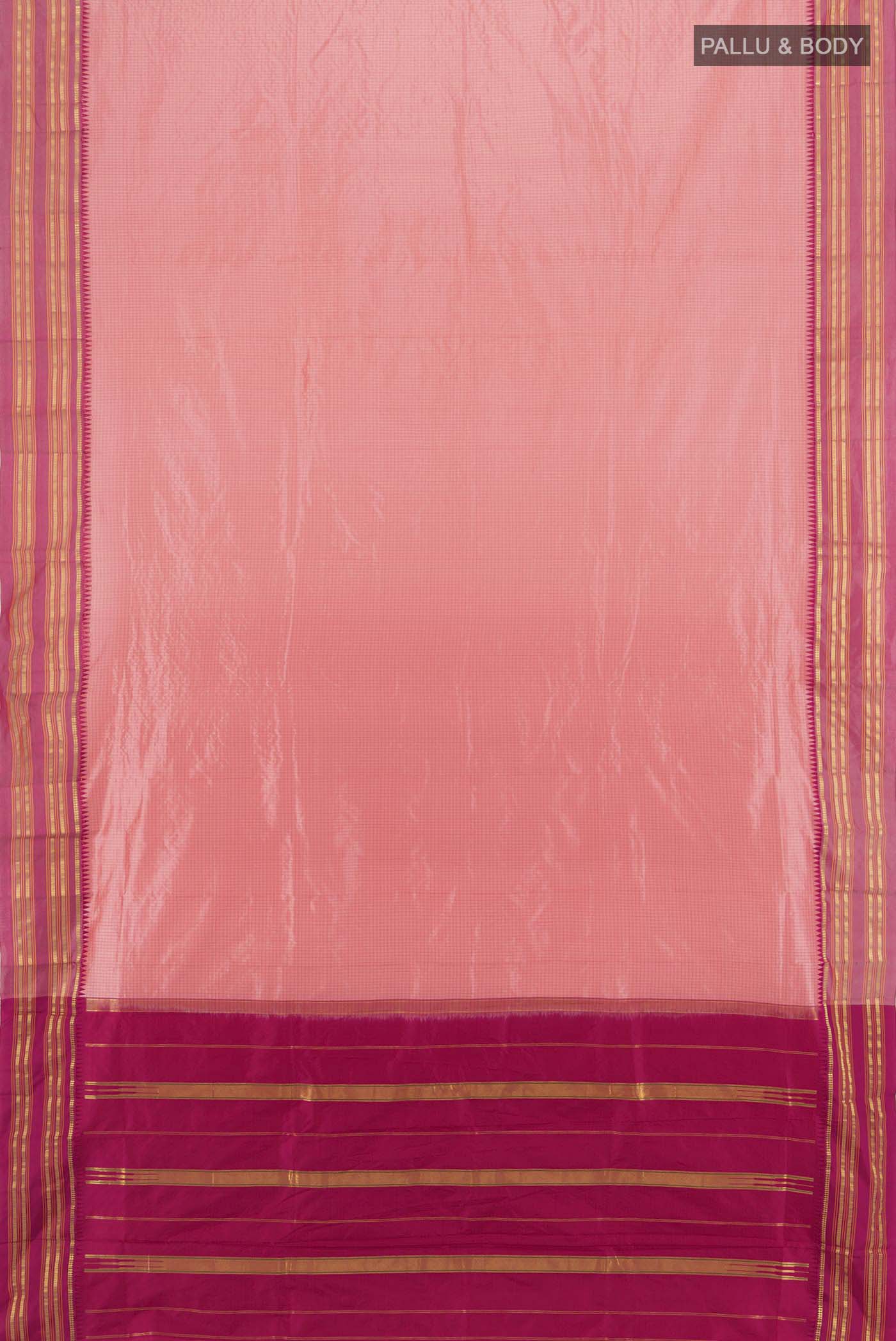 Coral Narayanpet Silk Saree - Image 5