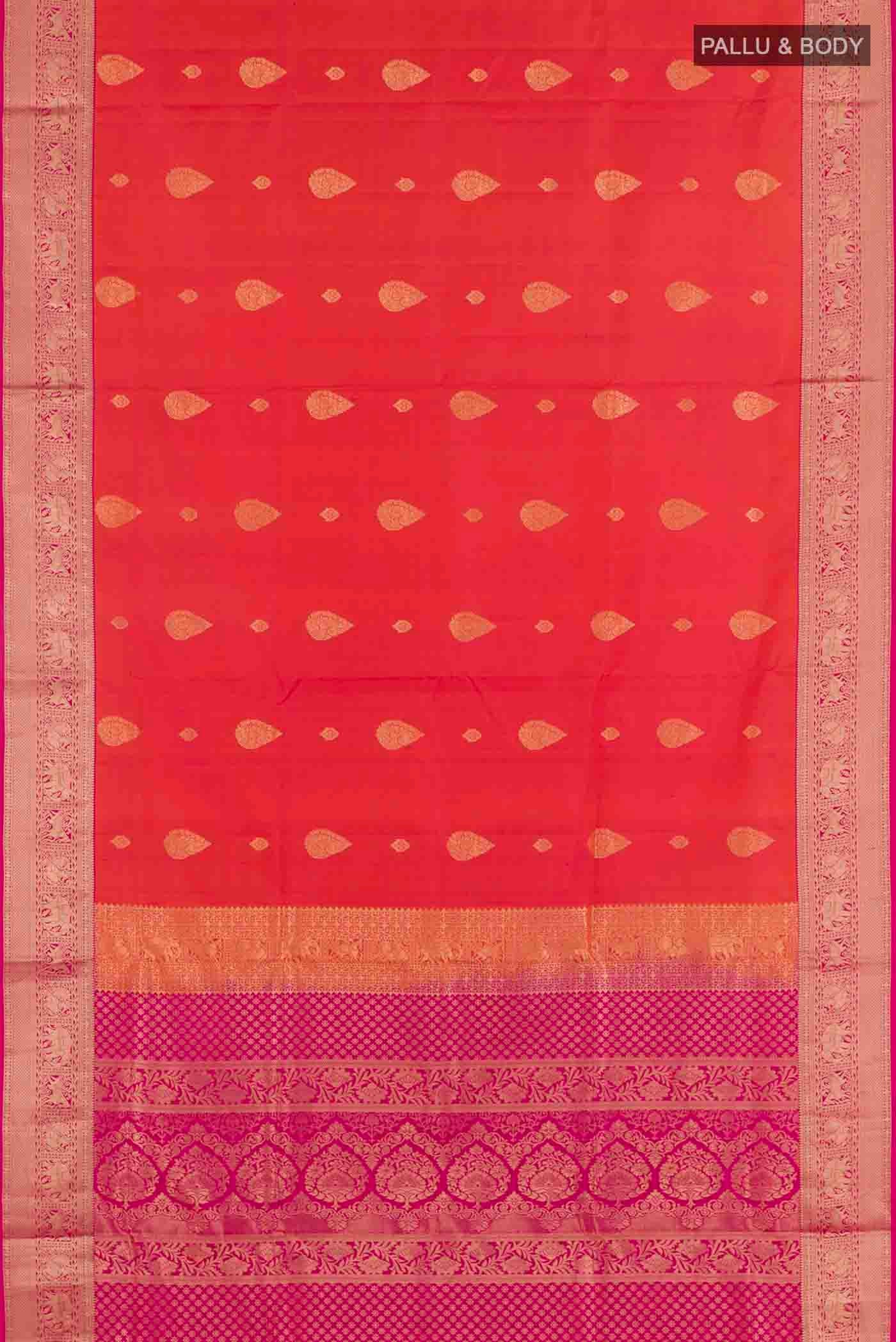 Peach Soft Silk Saree - Image 5