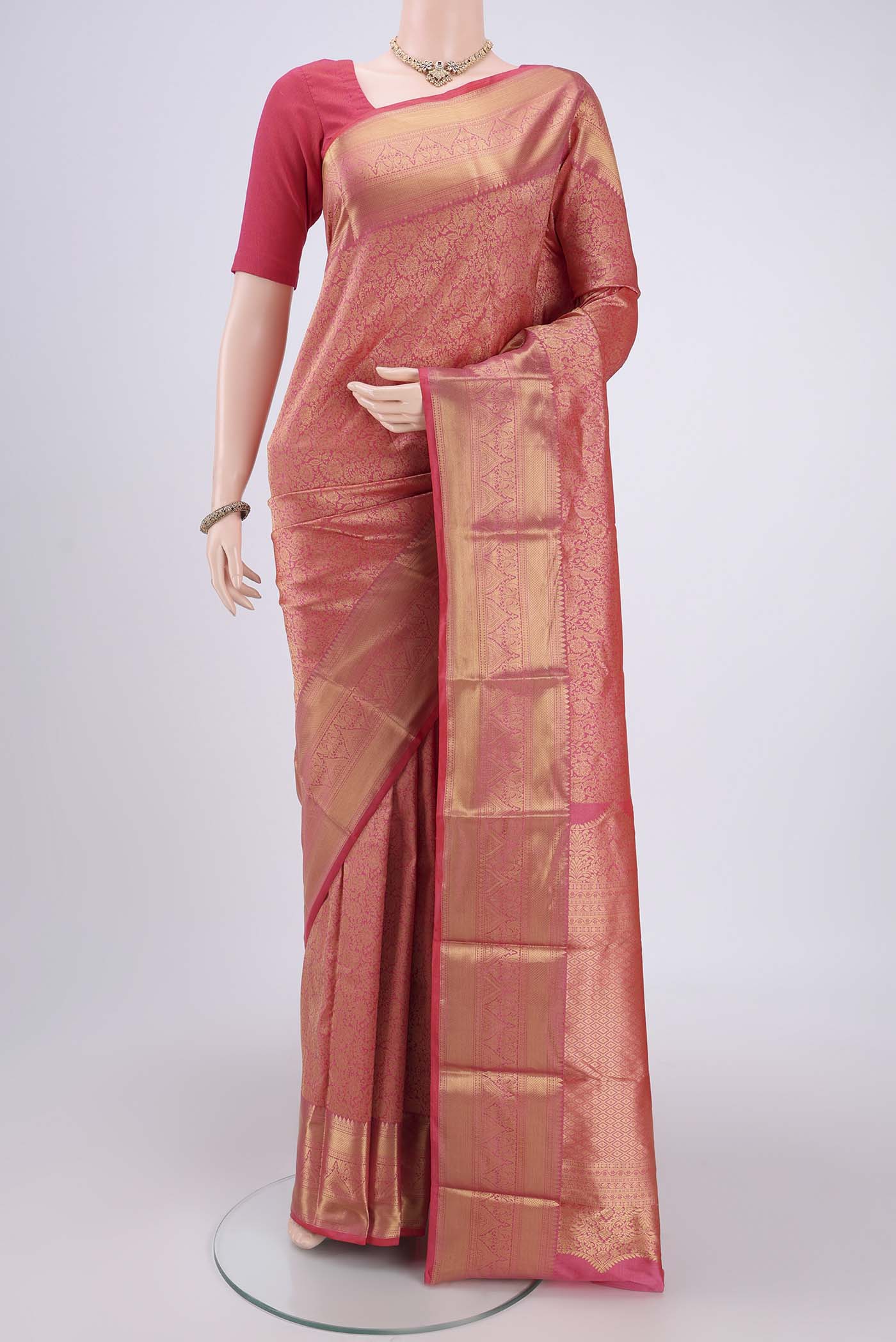 Coral Bangalore Silk Saree