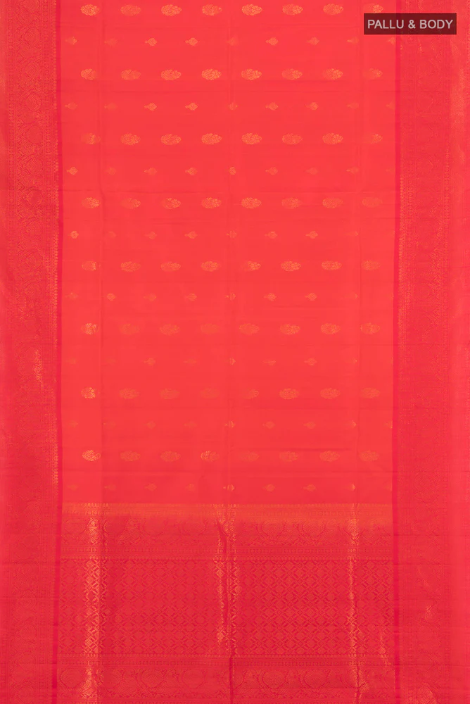 Orange Soft Silk Saree - Image 5