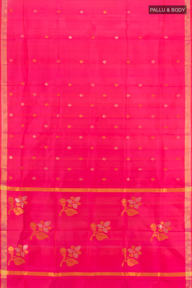 Pink Uppada Silk Saree - Image 5