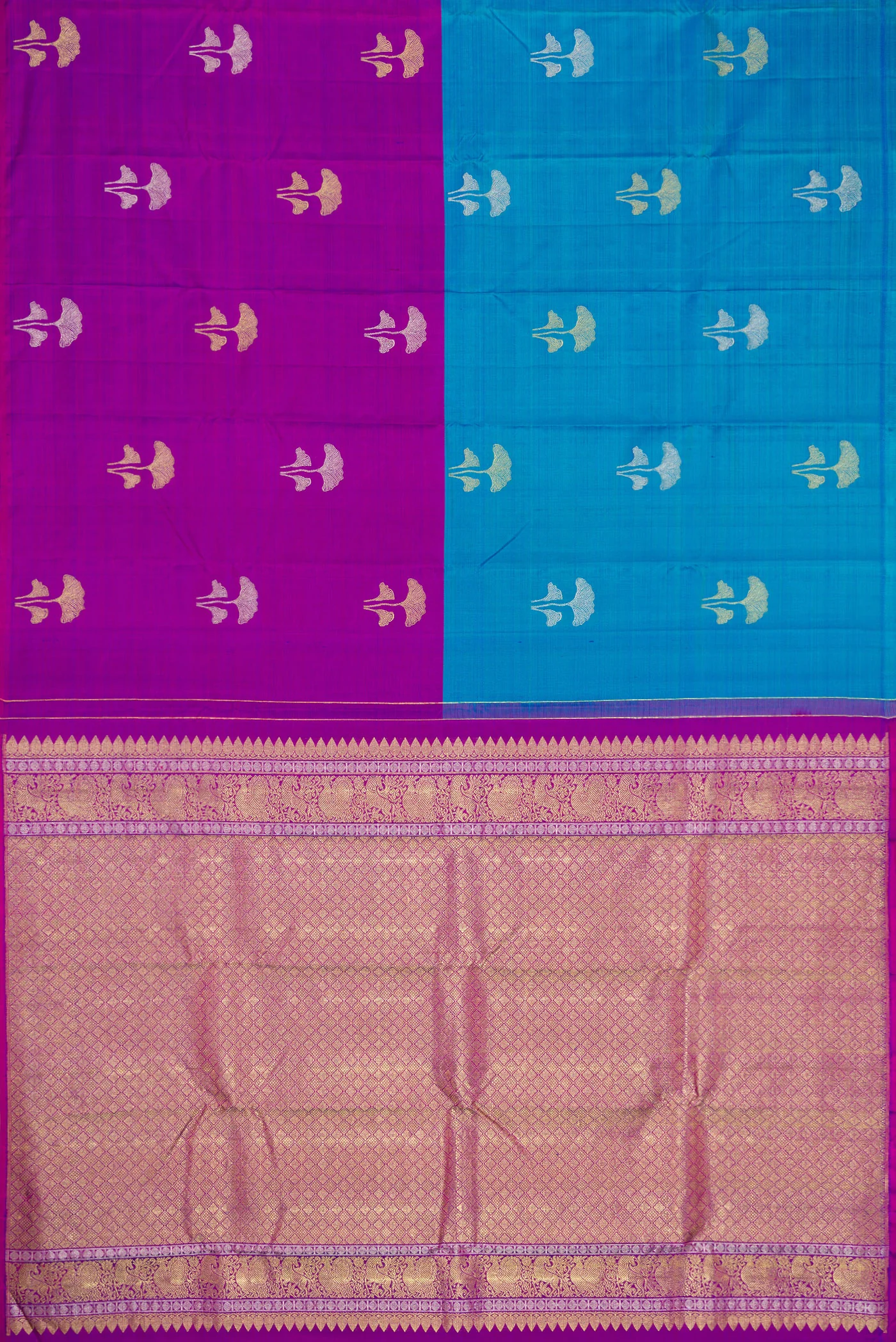 Multi Color Kanchipuram Silk Saree - Image 5