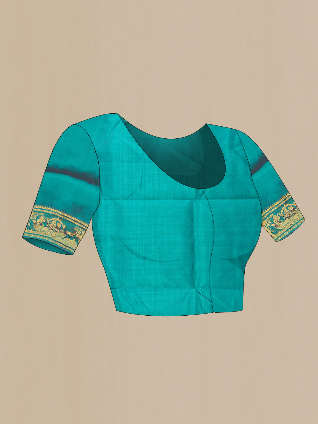 Blue Baluchari Silk Saree - Image 4