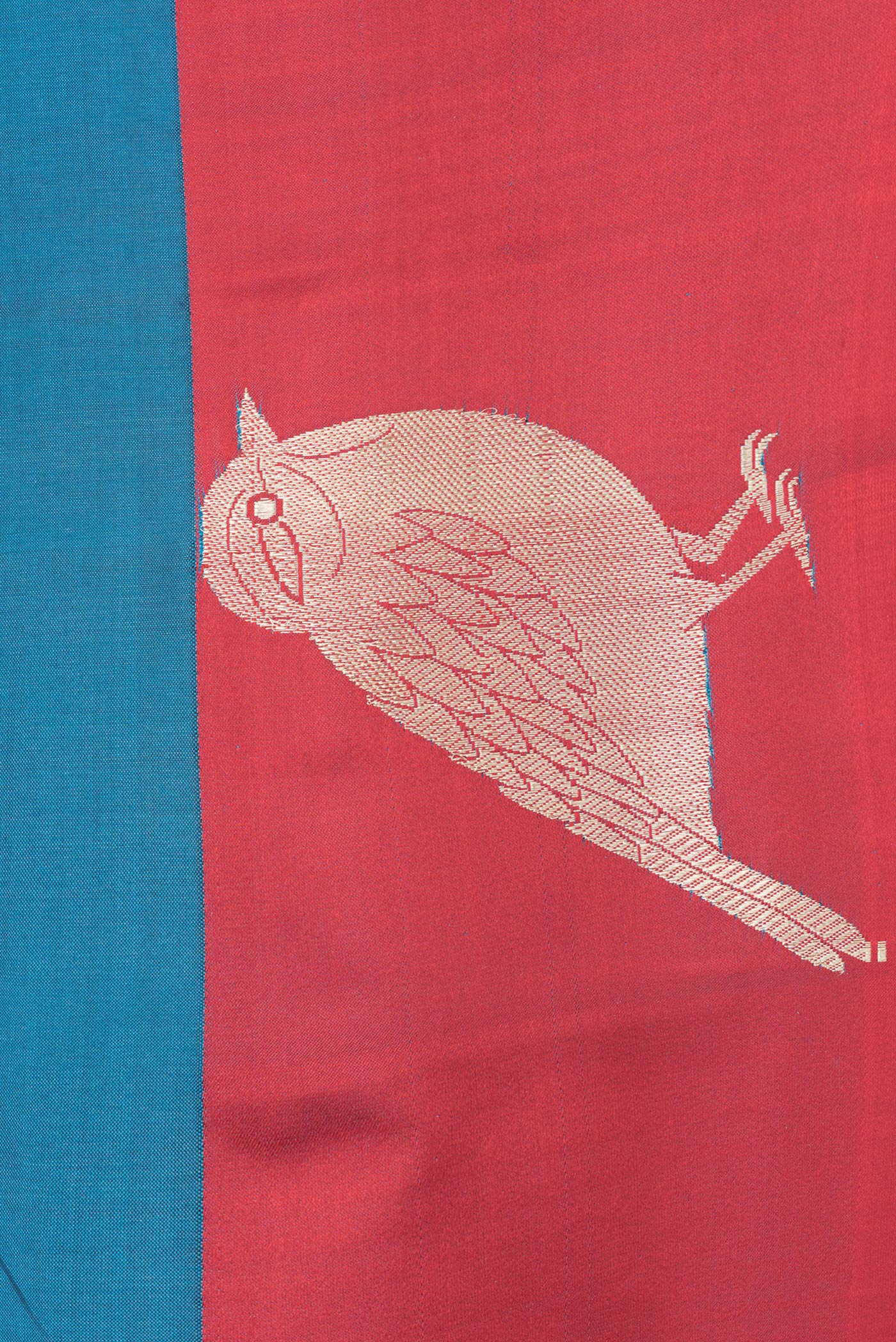 Blue Banarasi Katan Silk Saree - Image 3