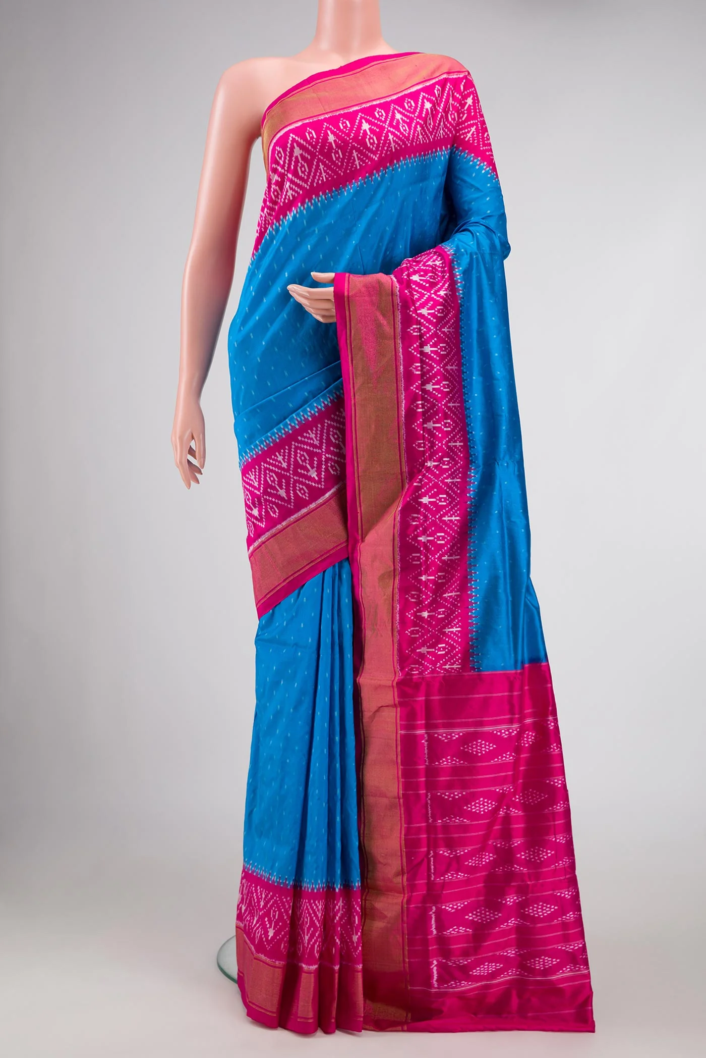 Royal Blue Pochampally Silk Saree