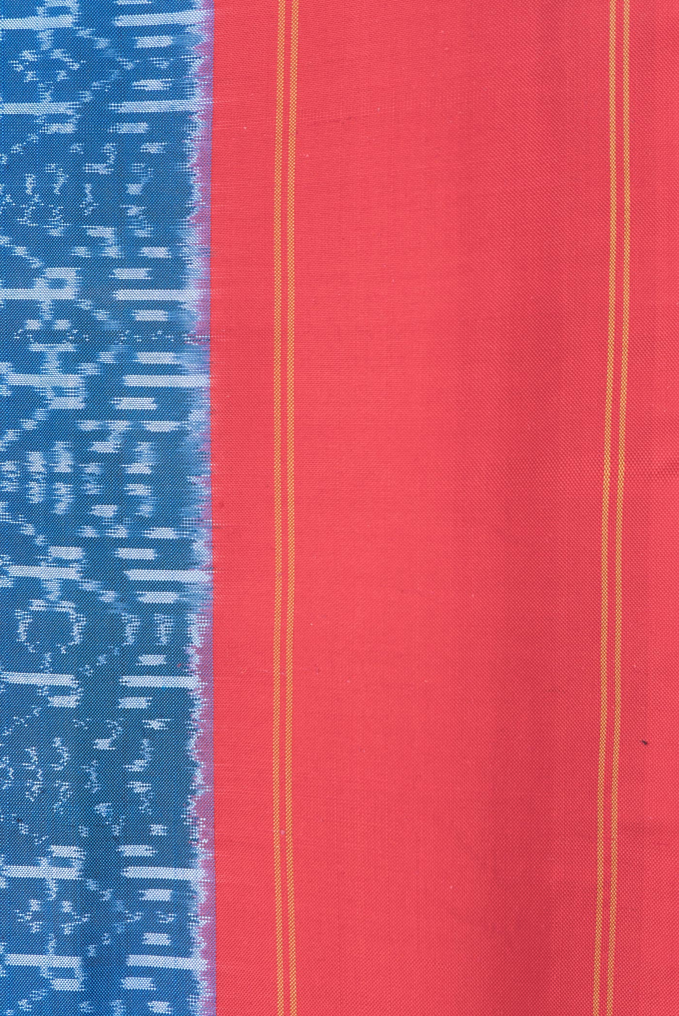Peacock Blue Pochampally Silk Saree - Image 3