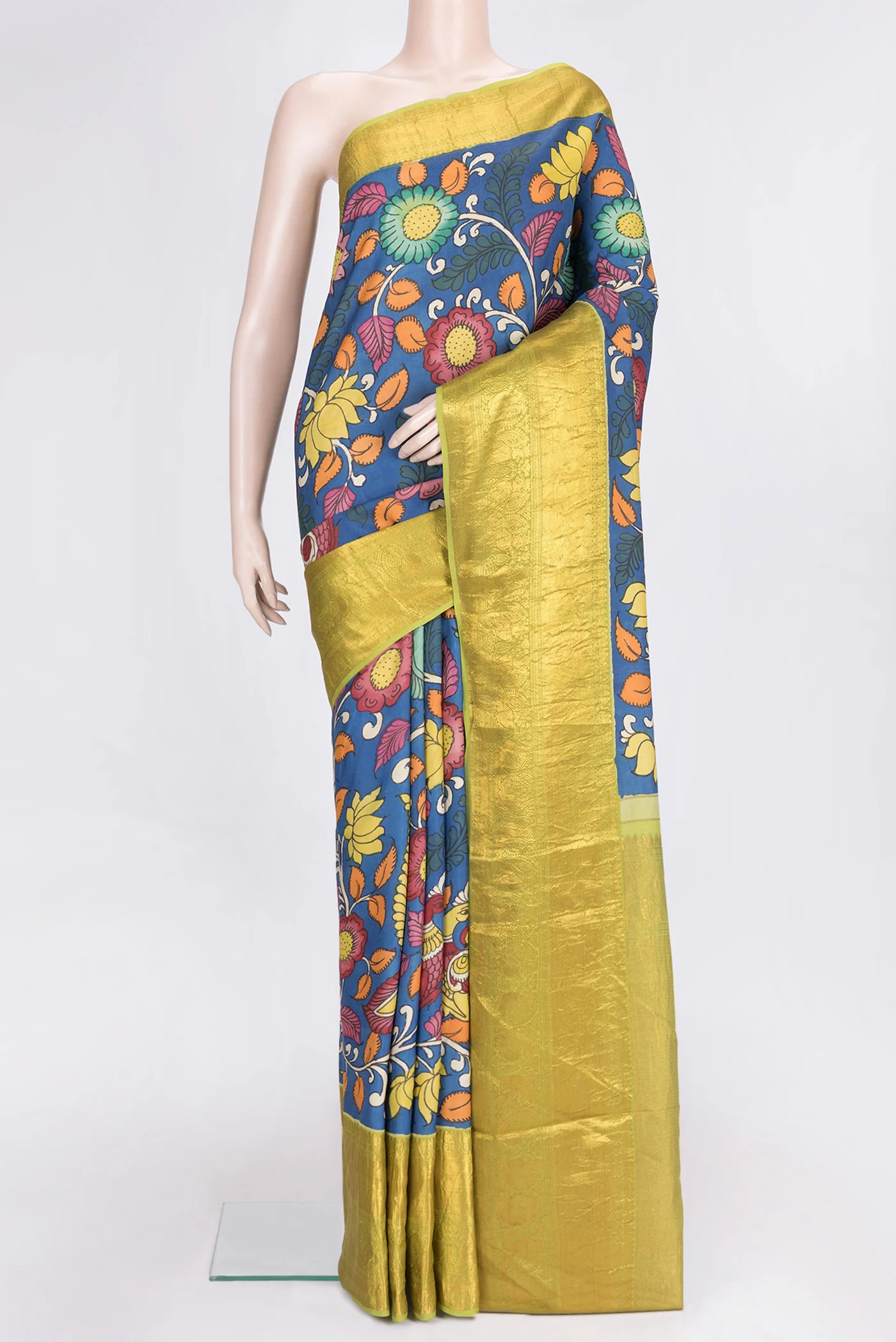 Blue Kanchipuram Silk Saree