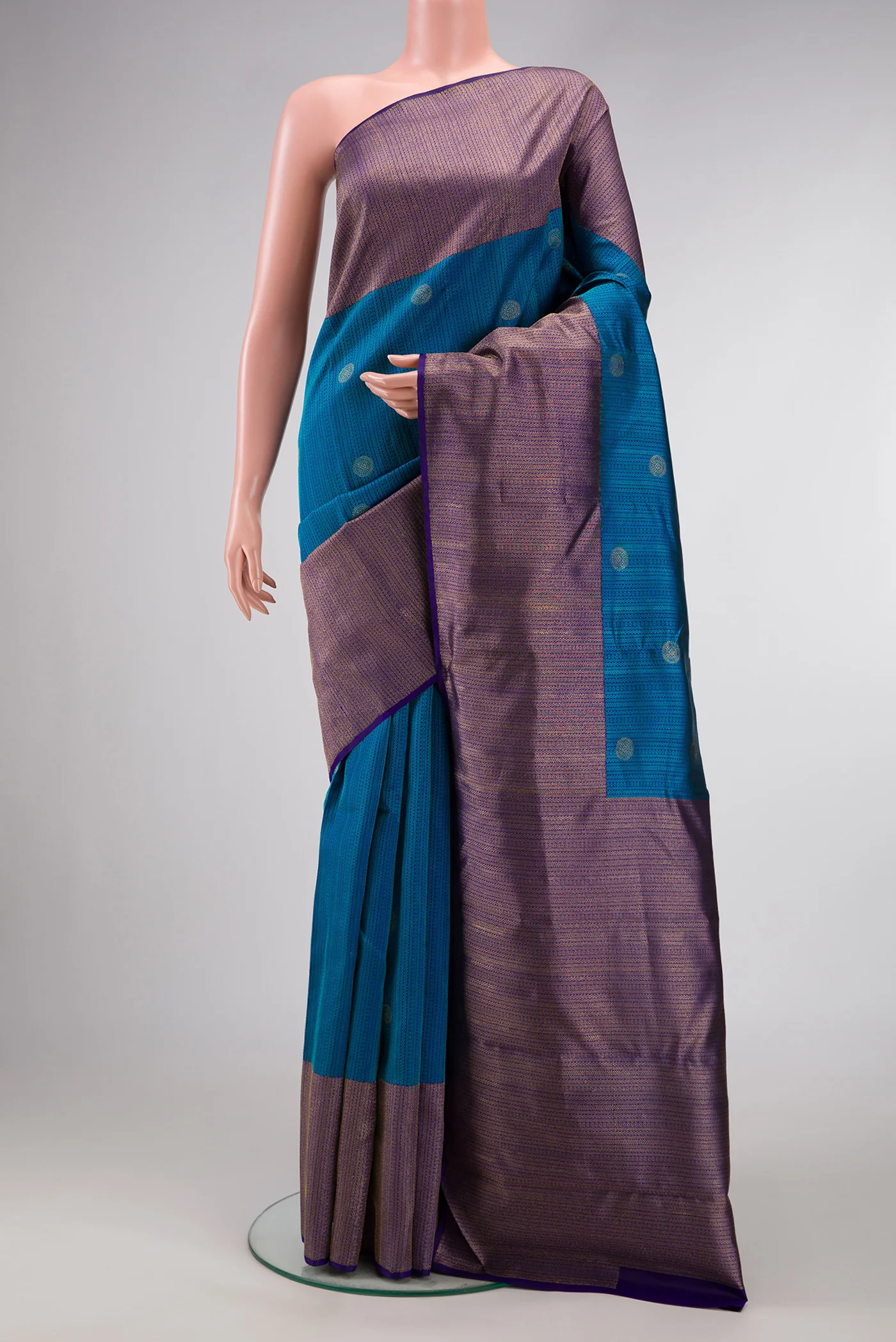 Blue Kanchipuram Silk Saree