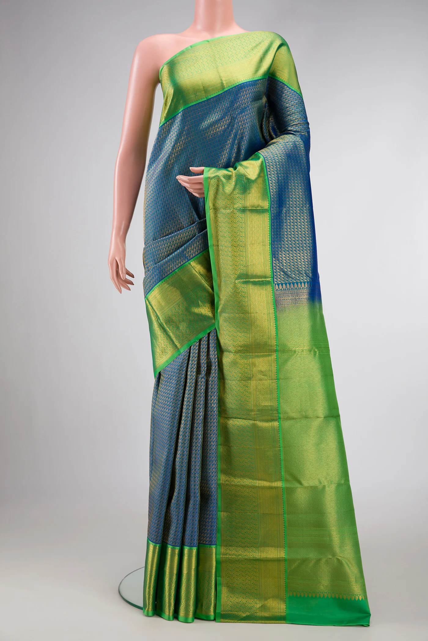 Blue Kanchipuram Silk Saree