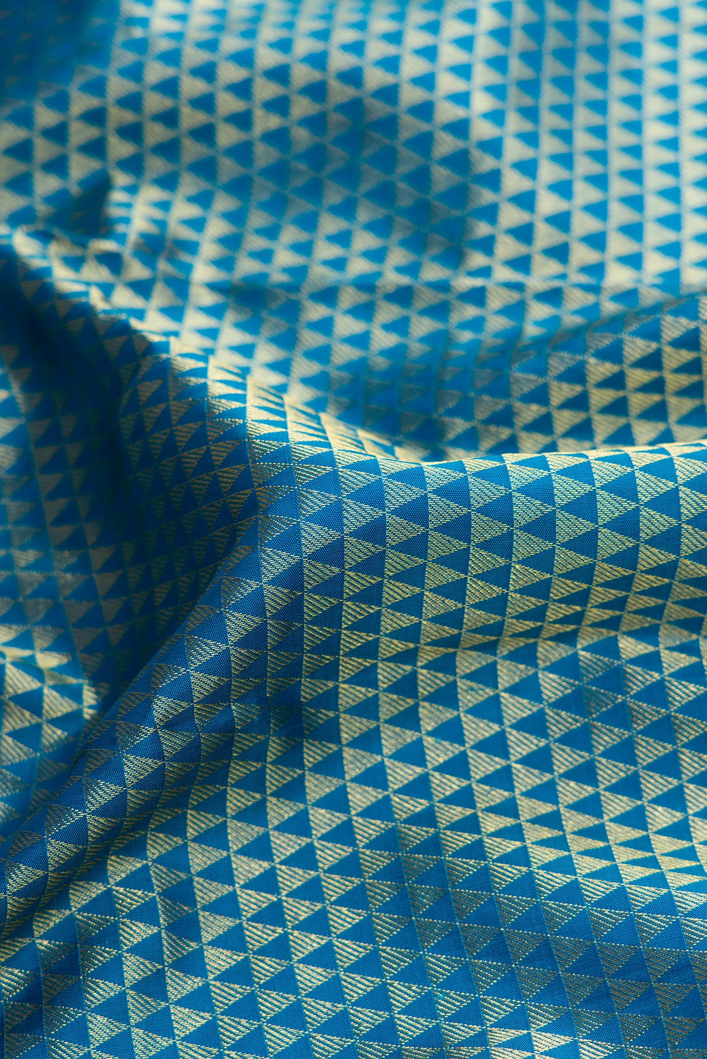Peacock Blue Kanjivaram Silk Saree - Image 2
