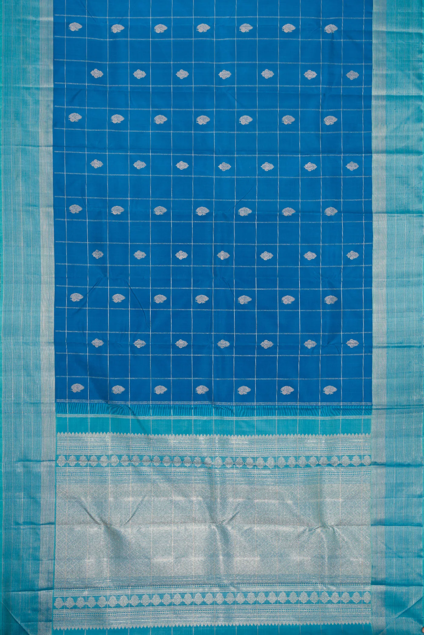 Blue Kanjivaram Silk Saree - Image 6