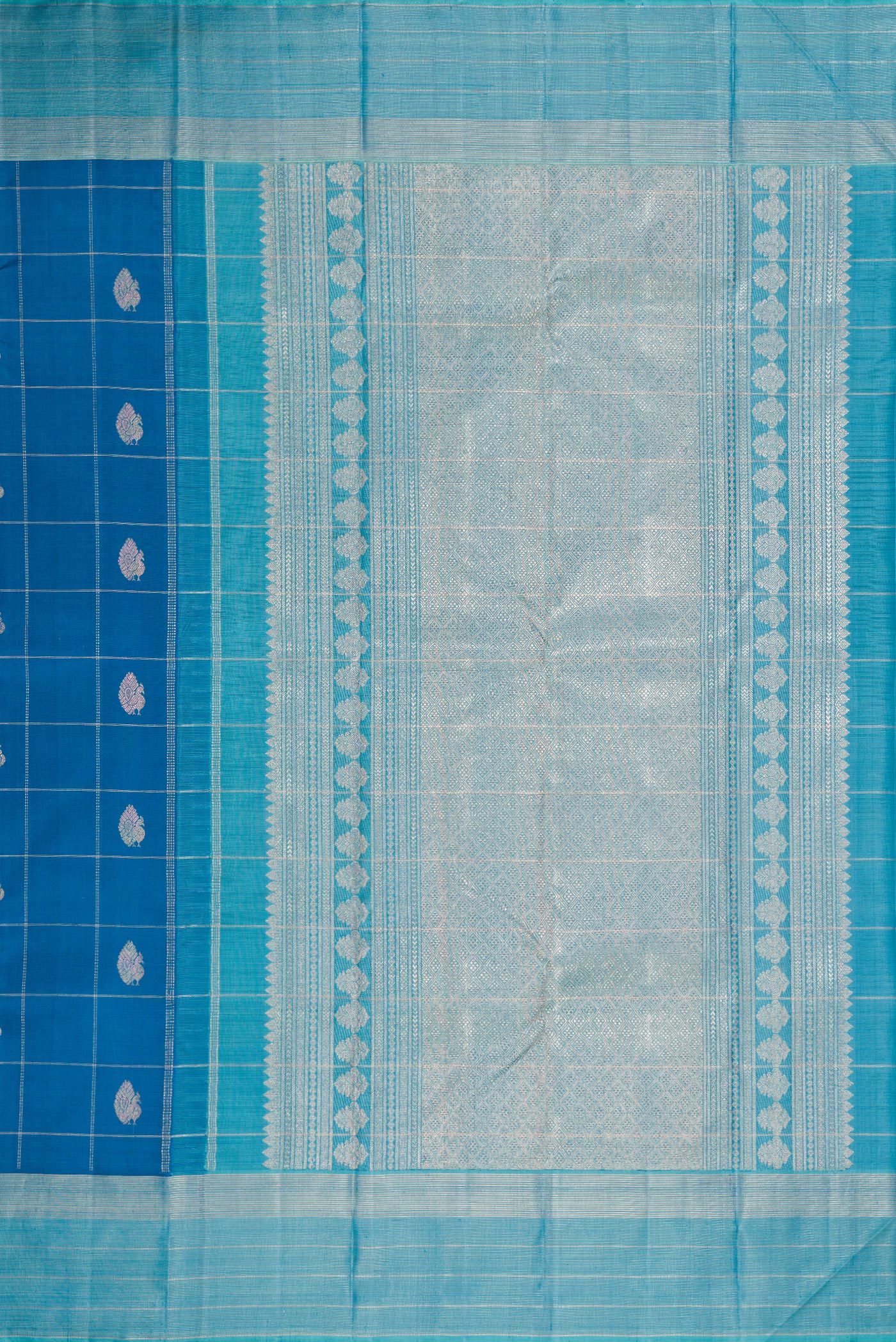 Blue Kanjivaram Silk Saree - Image 7