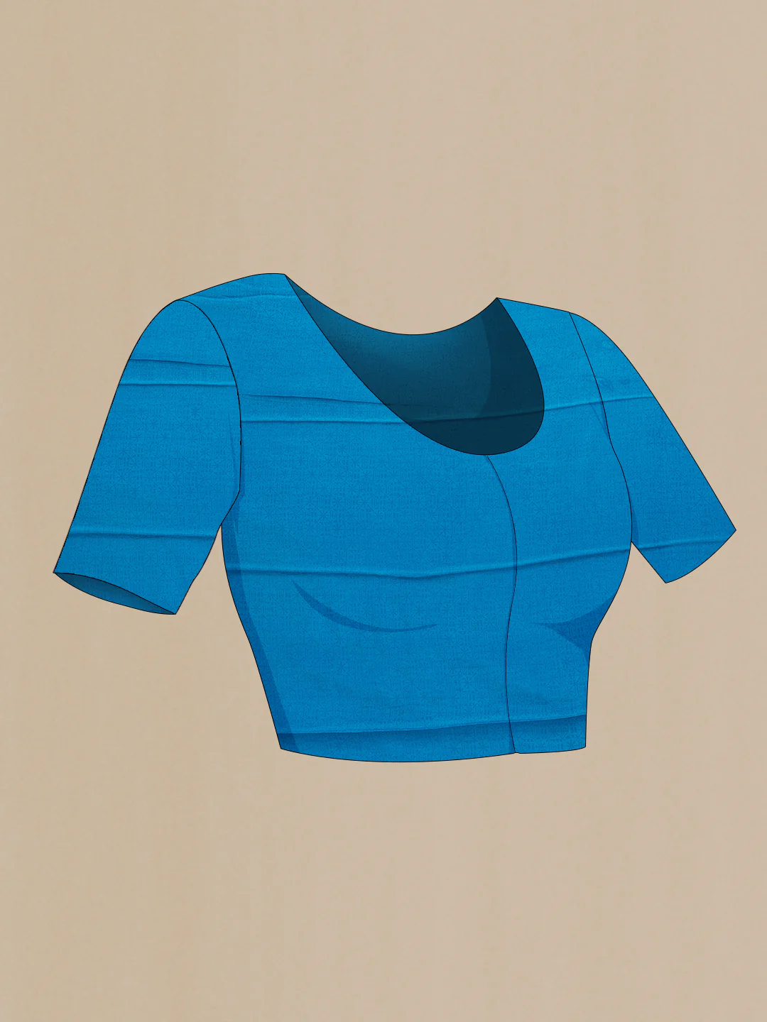 Blue Mysore Chiffon Saree - Image 4