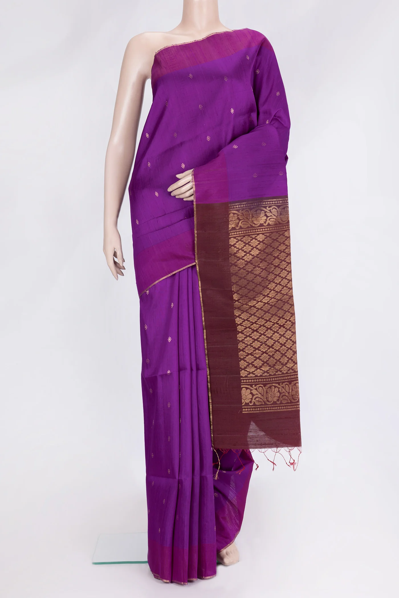 Violet Raw Silk Saree