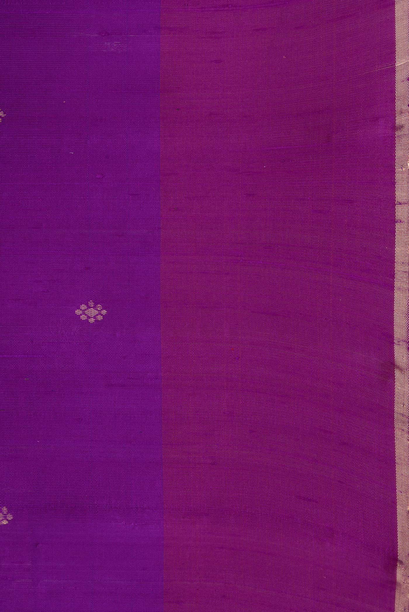 Violet Raw Silk Saree - Image 3