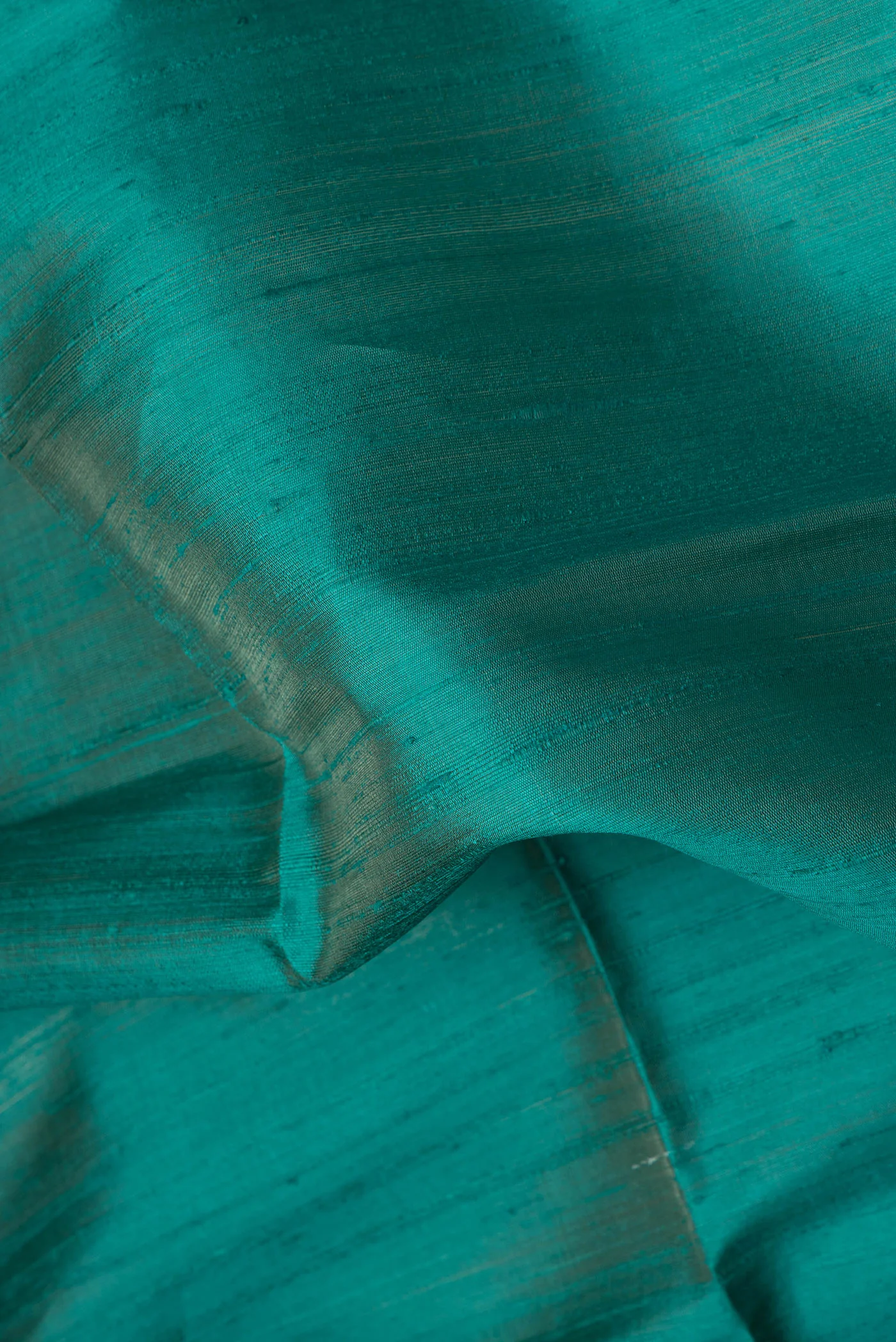 Teal Raw Silk Saree - Image 2