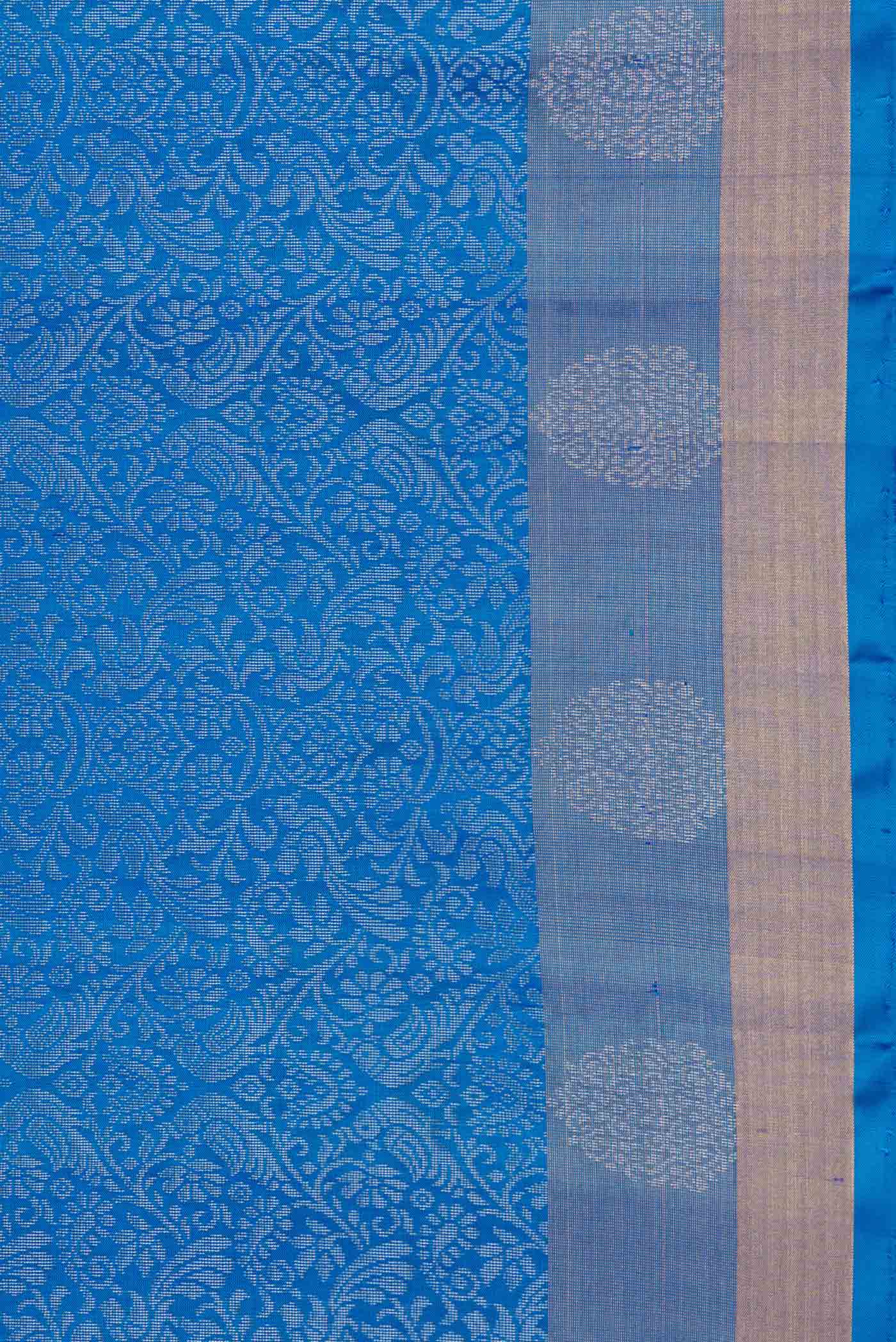 Blue Soft Silk Saree - Image 3