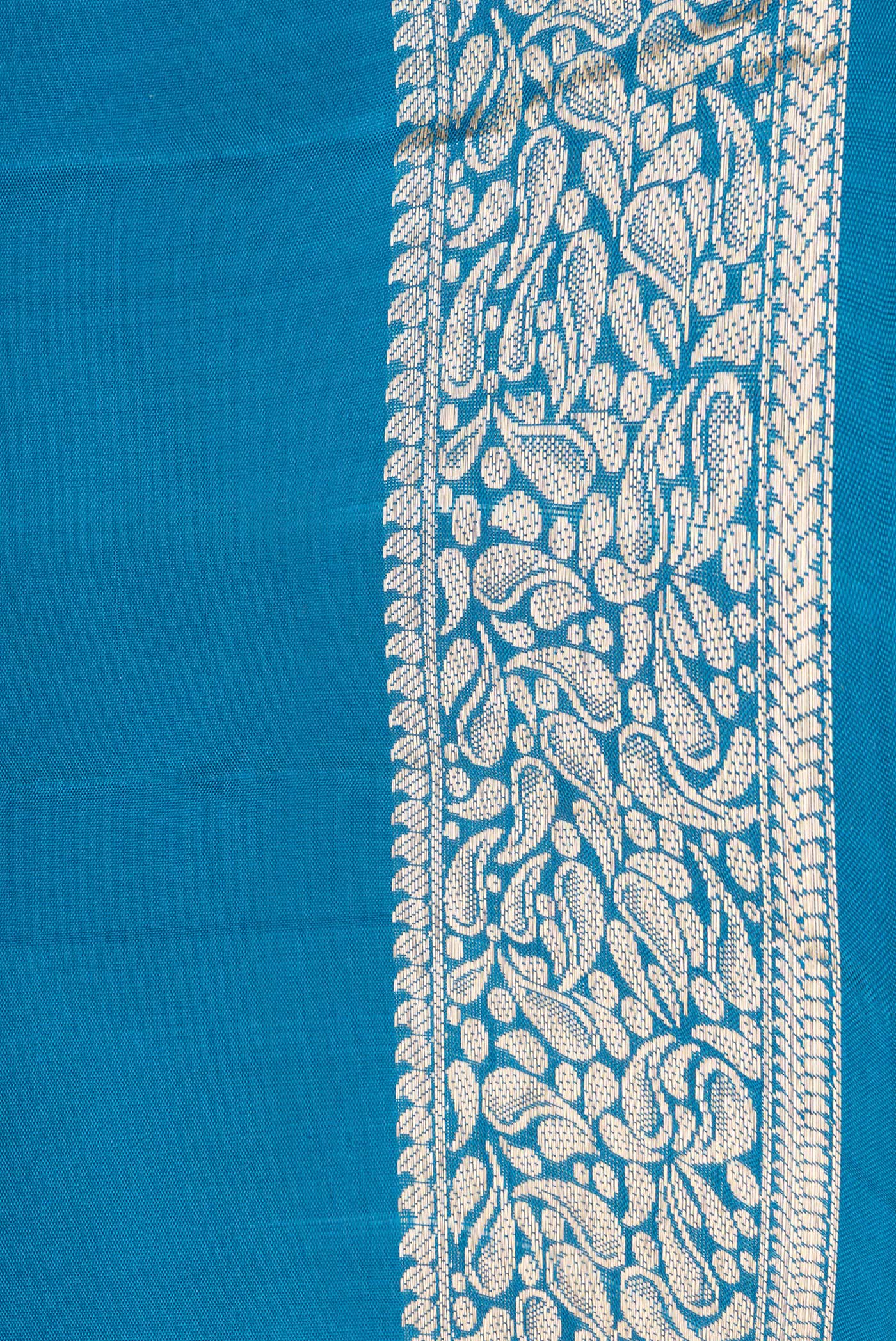 Blue Soft Silk Saree - Image 3