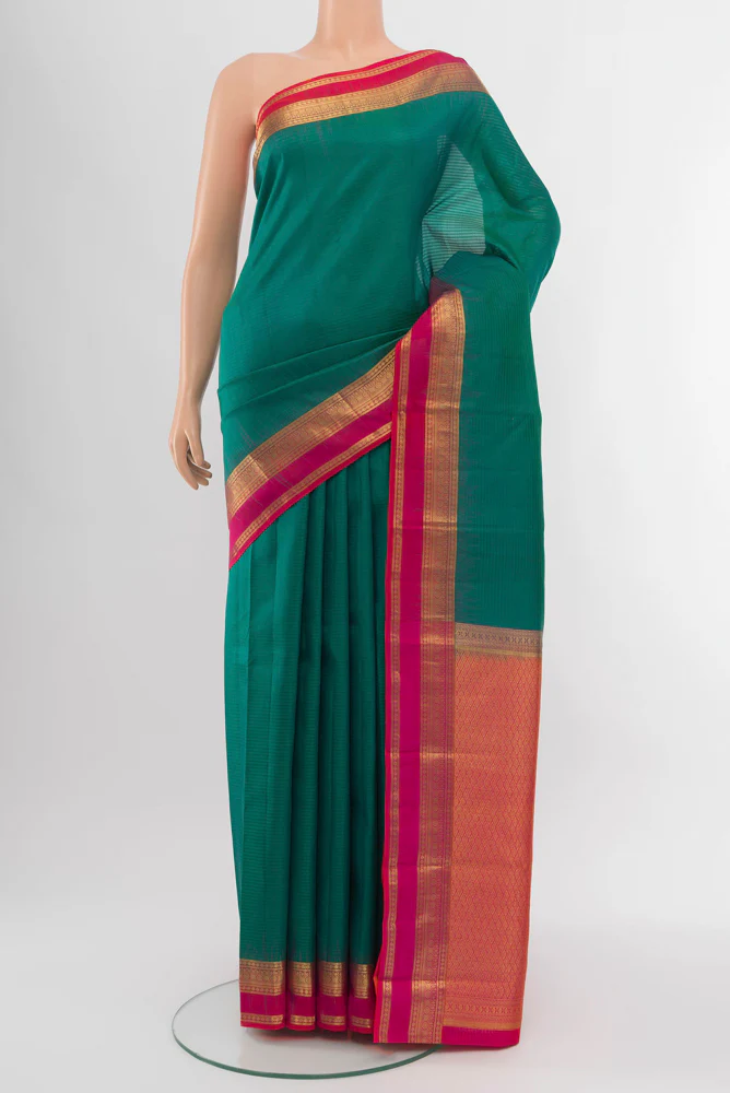 Teal Kanchipuram Silk Saree