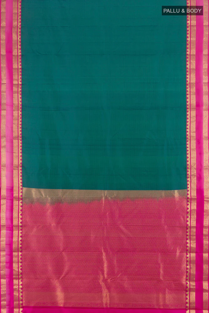 Blue Kanchipuram Silk Saree - Image 5