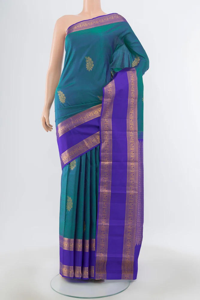 Blue Kanchipuram Silk Saree