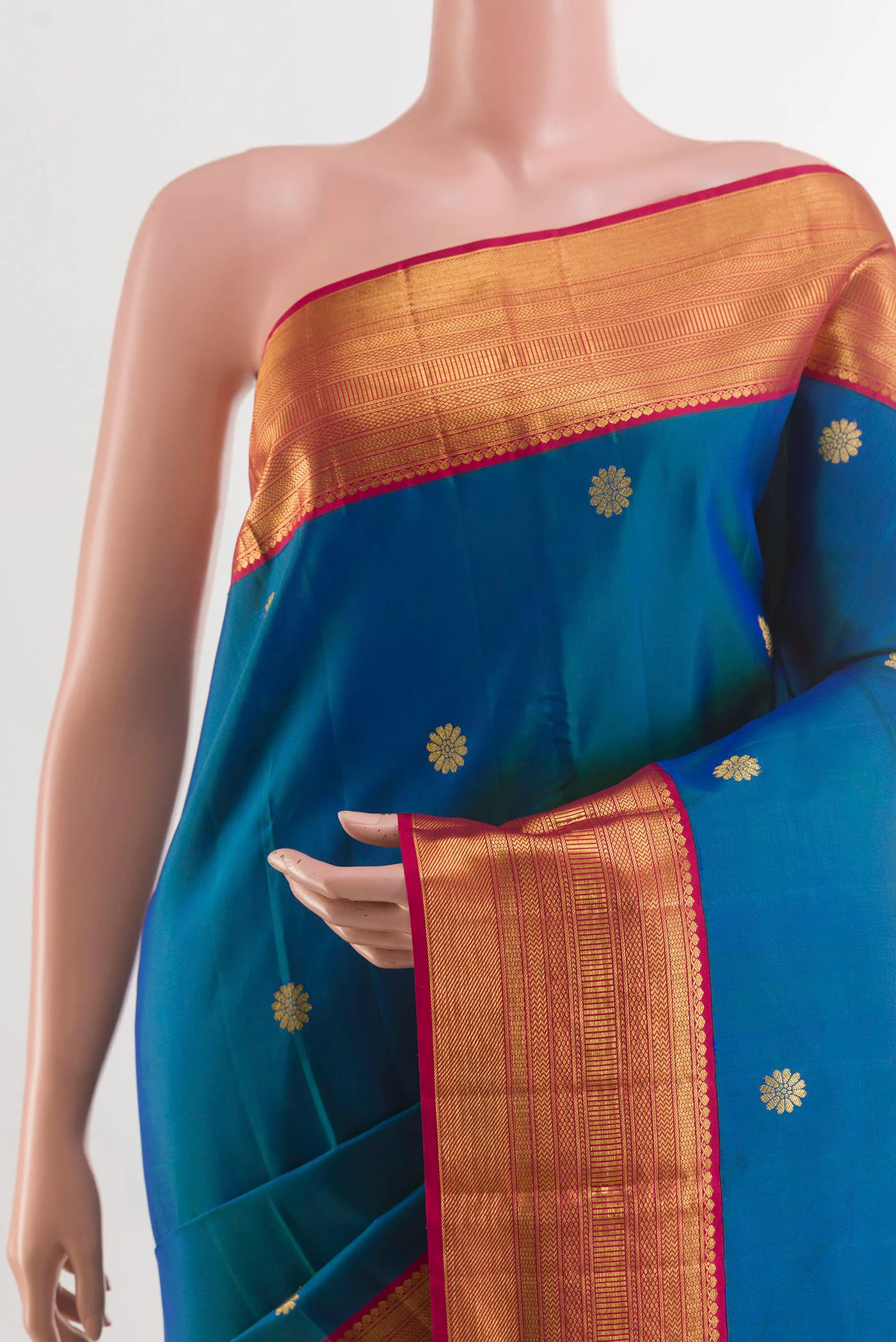 Blue Kanjivaram Silk Saree - Image 2