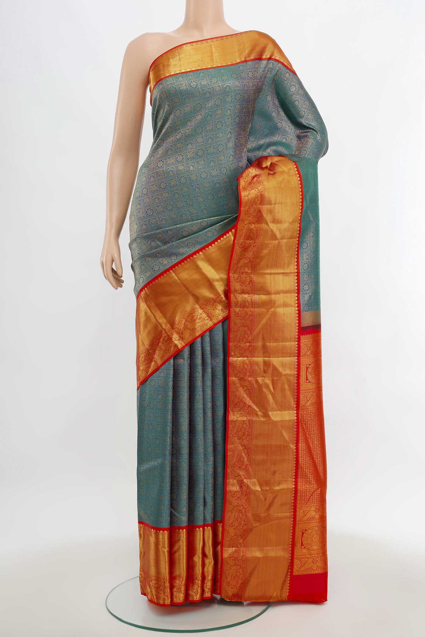 Blue Kanjivaram Silk Saree