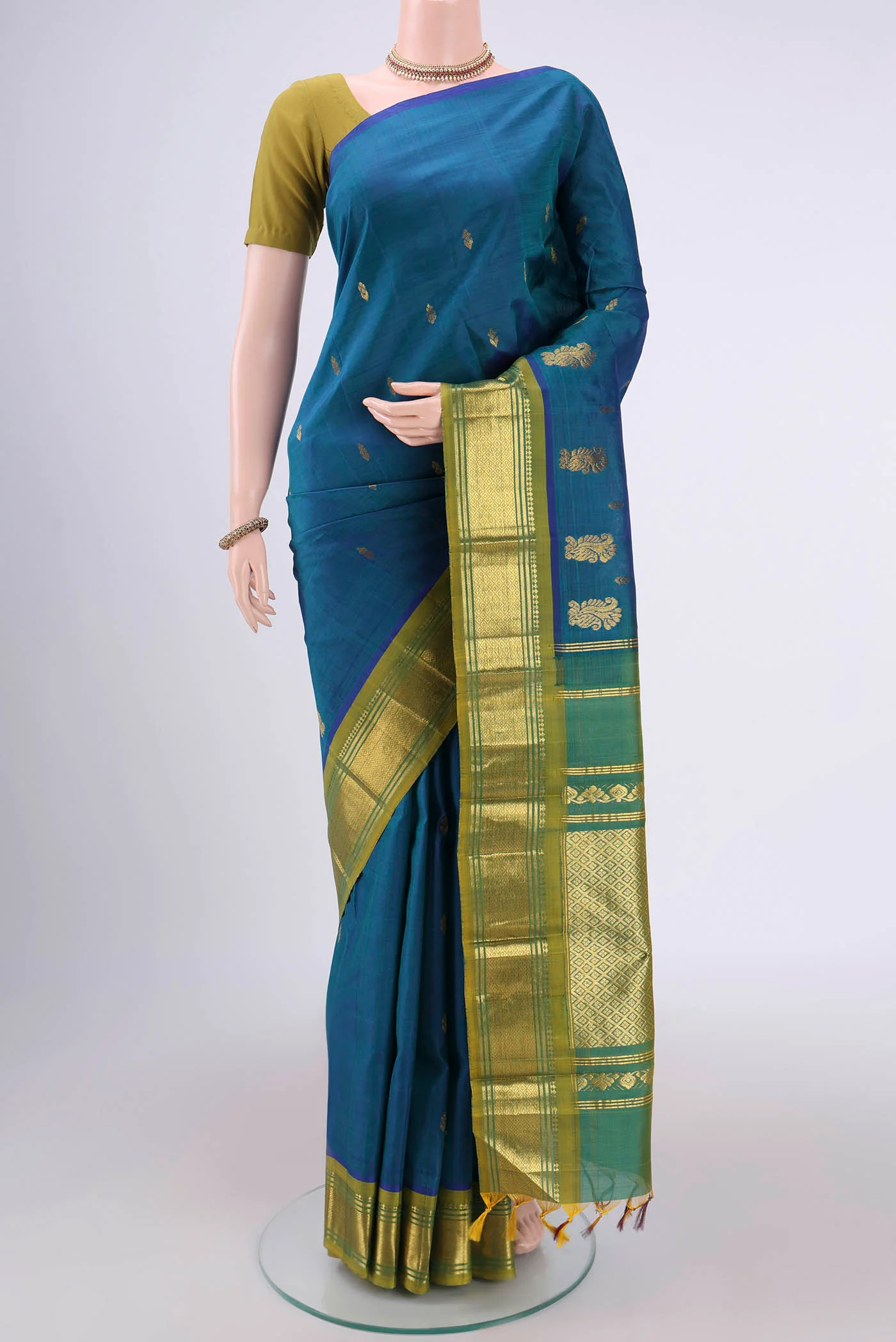 Blue Kanjivaram Silk Saree