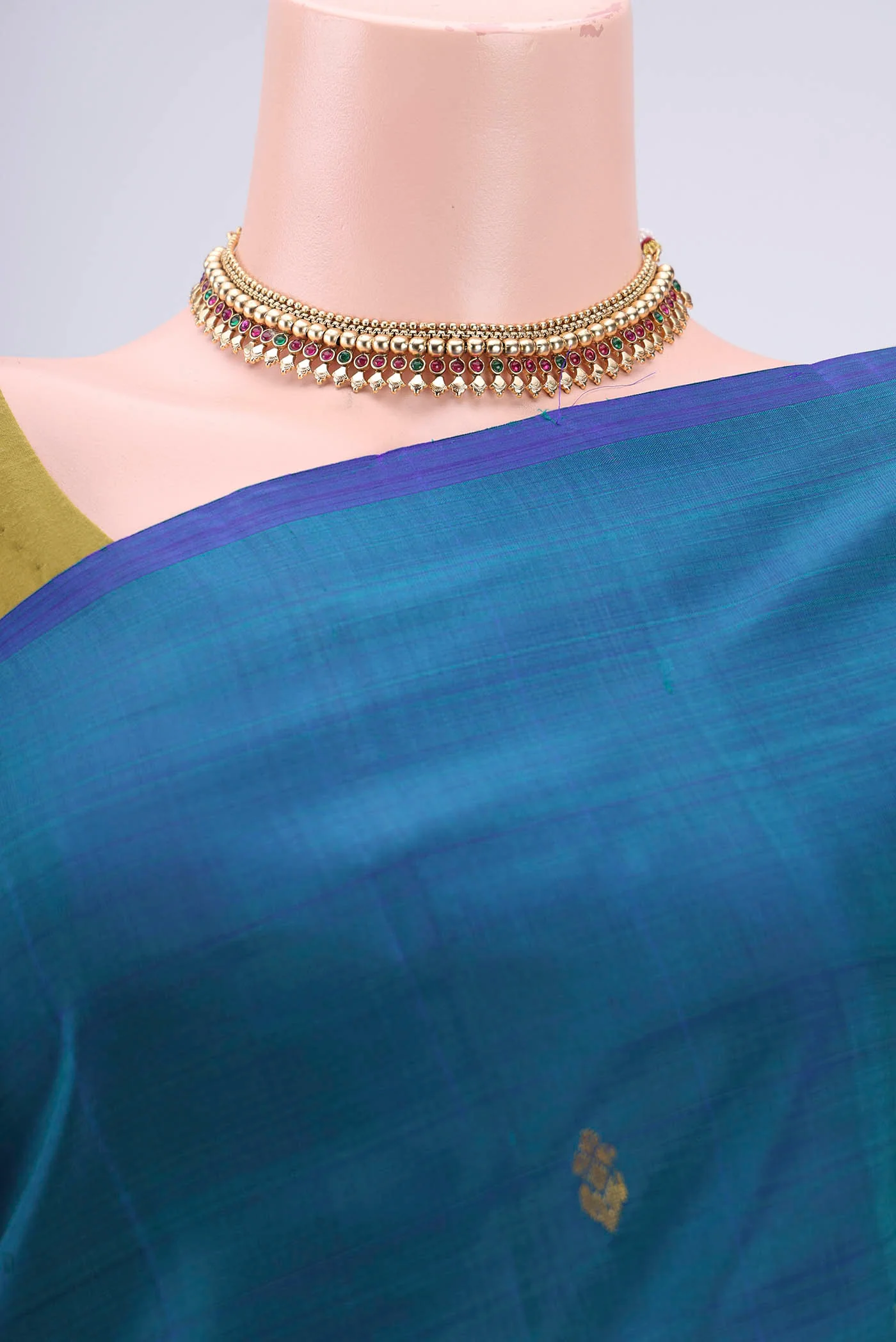 Blue Kanjivaram Silk Saree - Image 2