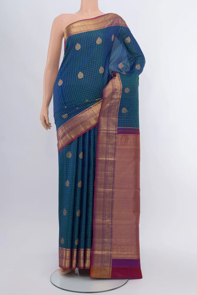Blue Kanjivaram Silk Saree