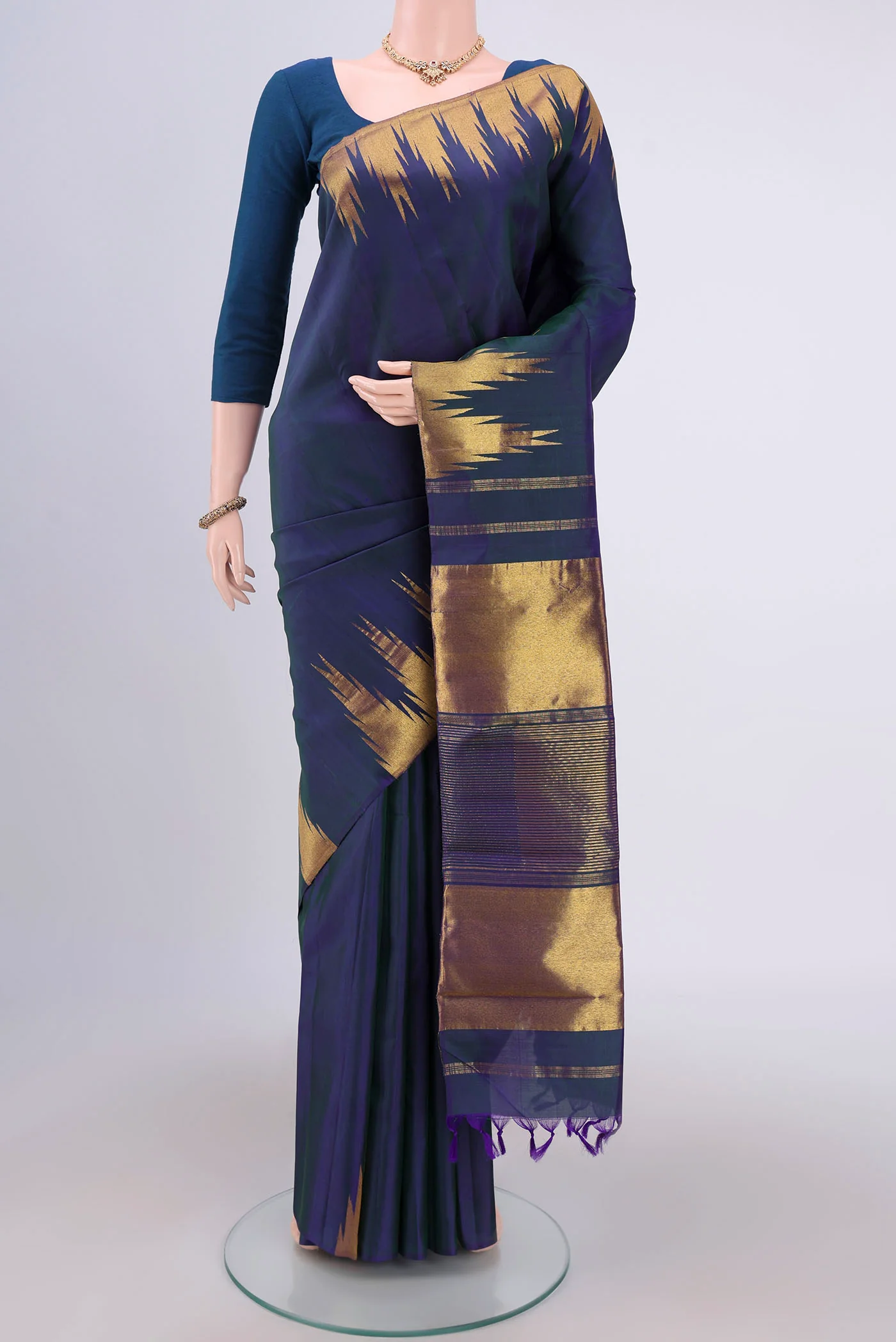 Blue Kanjivaram Silk Saree