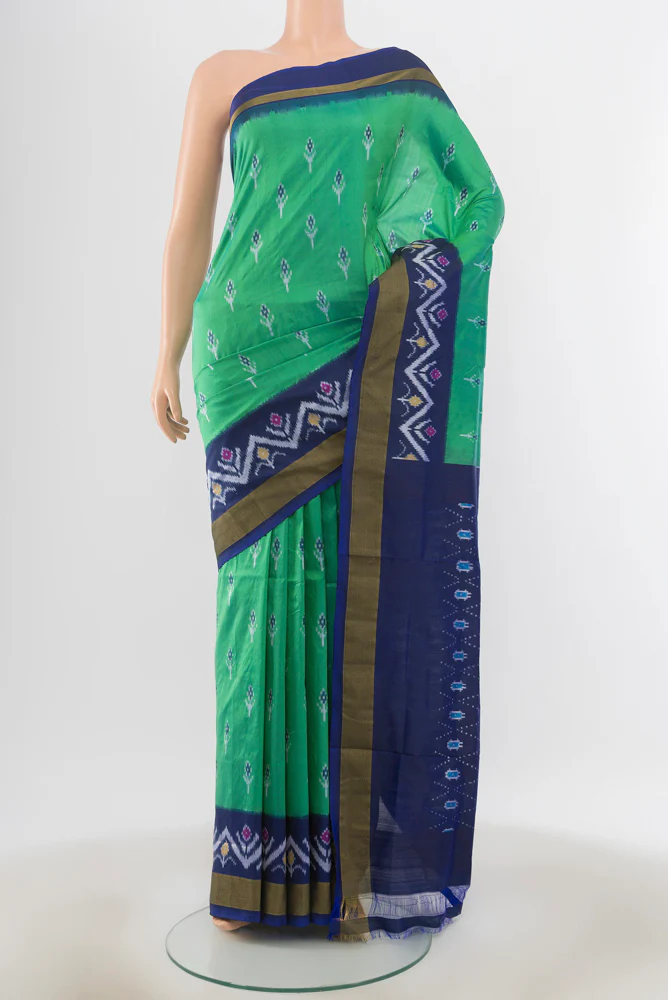 Sea Green Pochampally Silk Saree