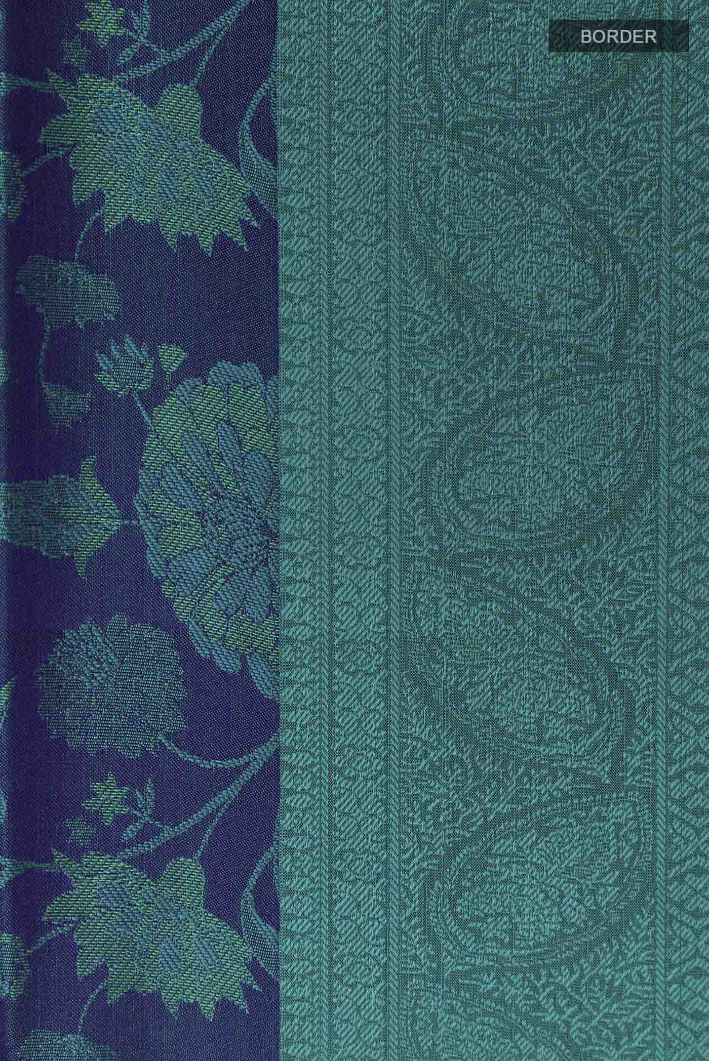 Blue Soft Silk Saree - Image 3