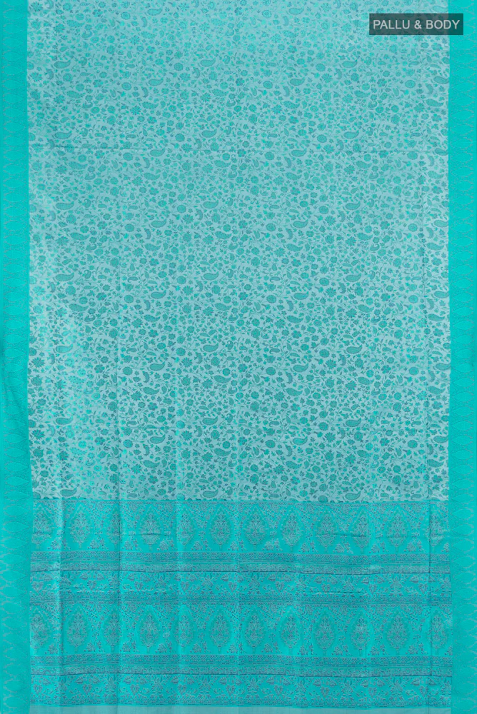 Blue Soft Silk Saree - Image 5