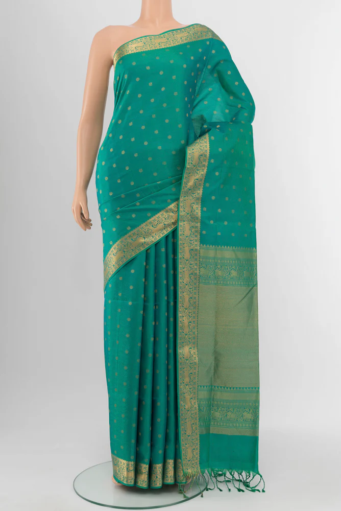 Turquoise Soft Silk Saree