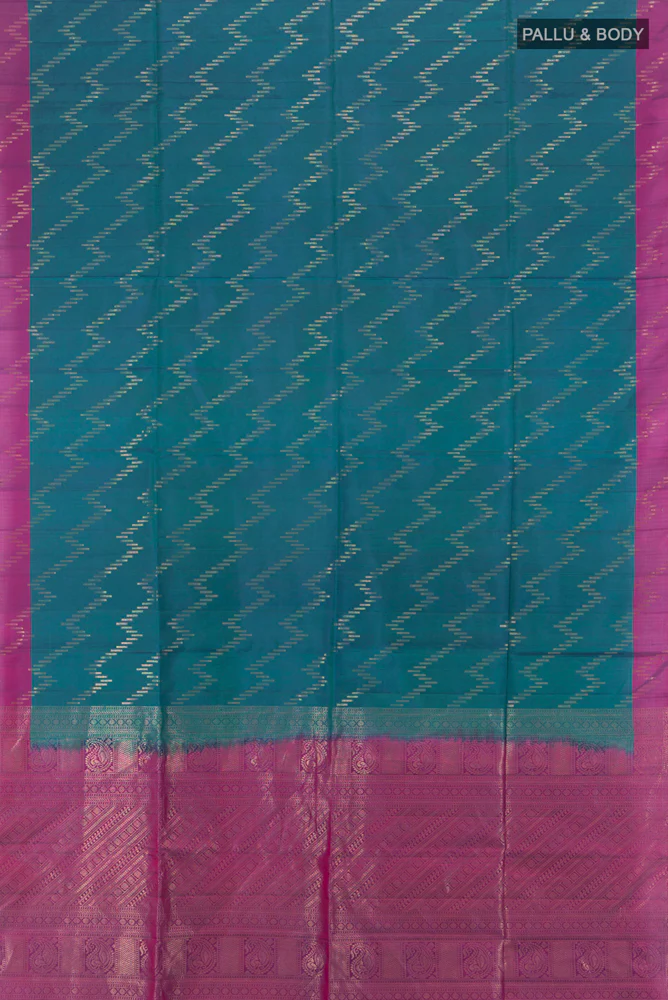 Blue Soft Silk Saree - Image 5