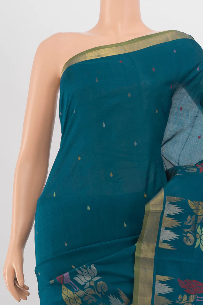 Blue Uppada Silk Saree - Image 2