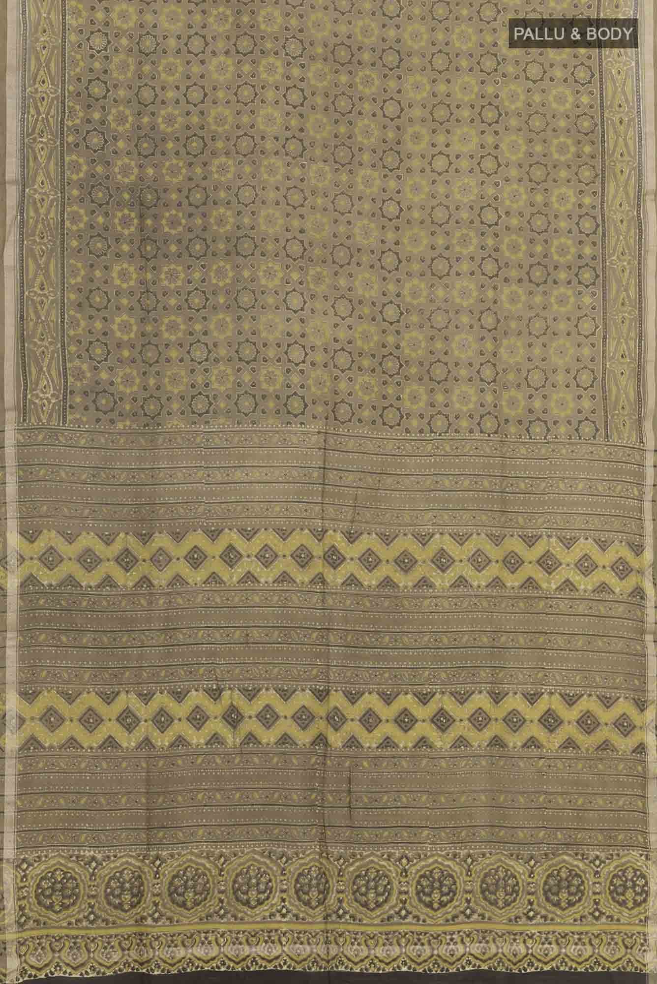 Pickle Green Blended Maheshwari Silk Cotton Saree - Image 2