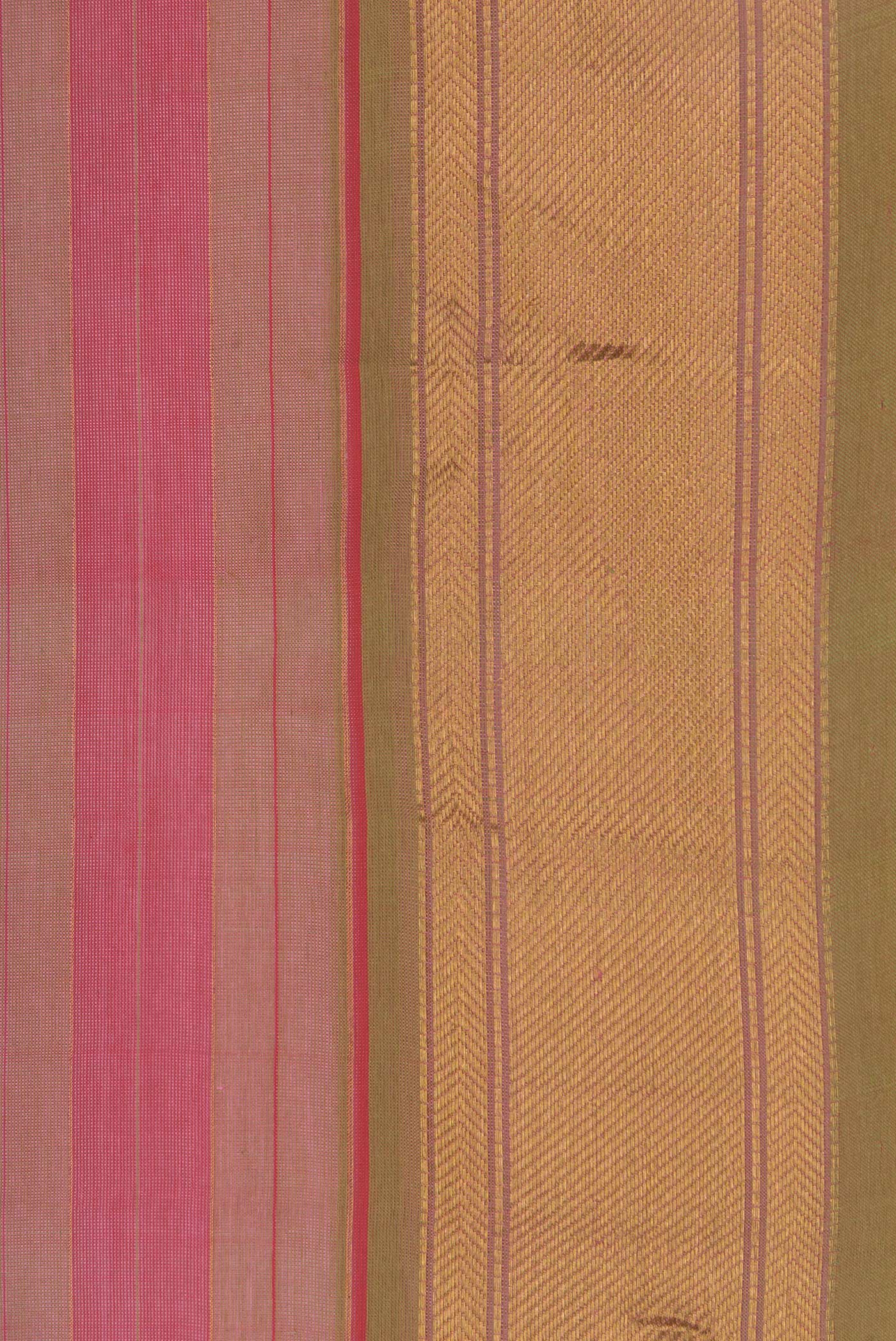 Coral Silk Cotton Saree - Image 3