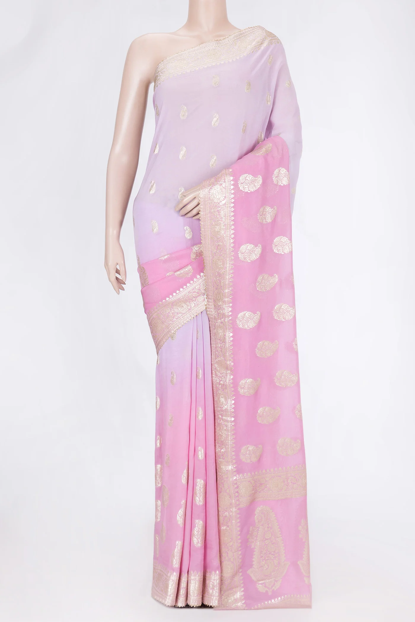 Multi Color Blended Georgette Saree