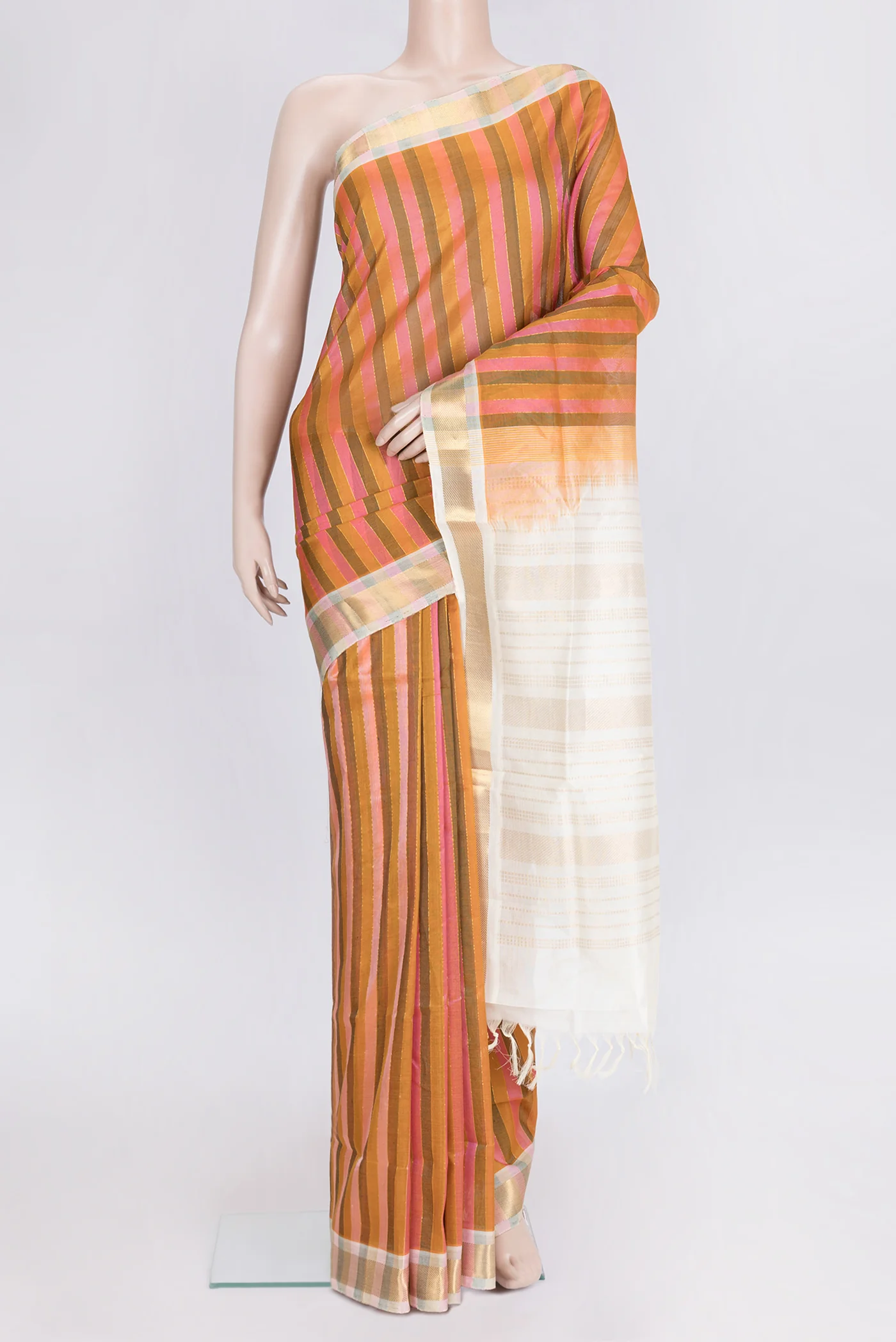 Multi Color Silk Cotton Saree