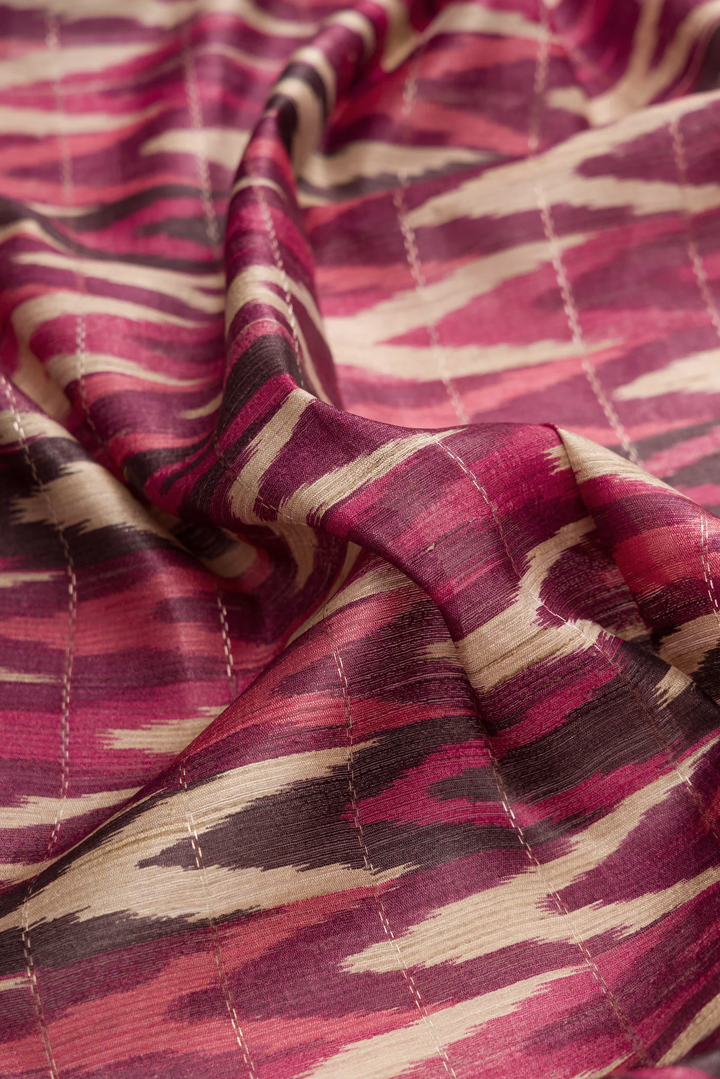 Mauve Tussar Silk Saree - Image 2